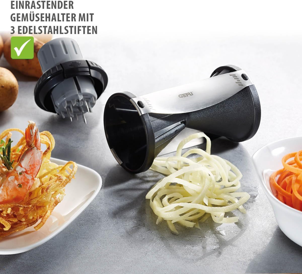 Spiralschneider & Gemüsemesser, Spirelli 2.0 und Messer