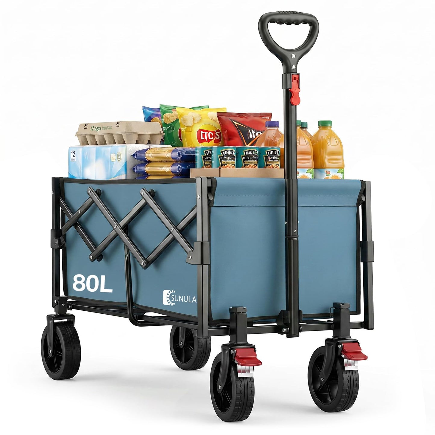 Faltbarer Geländebollerwagen, Blau L：80 L