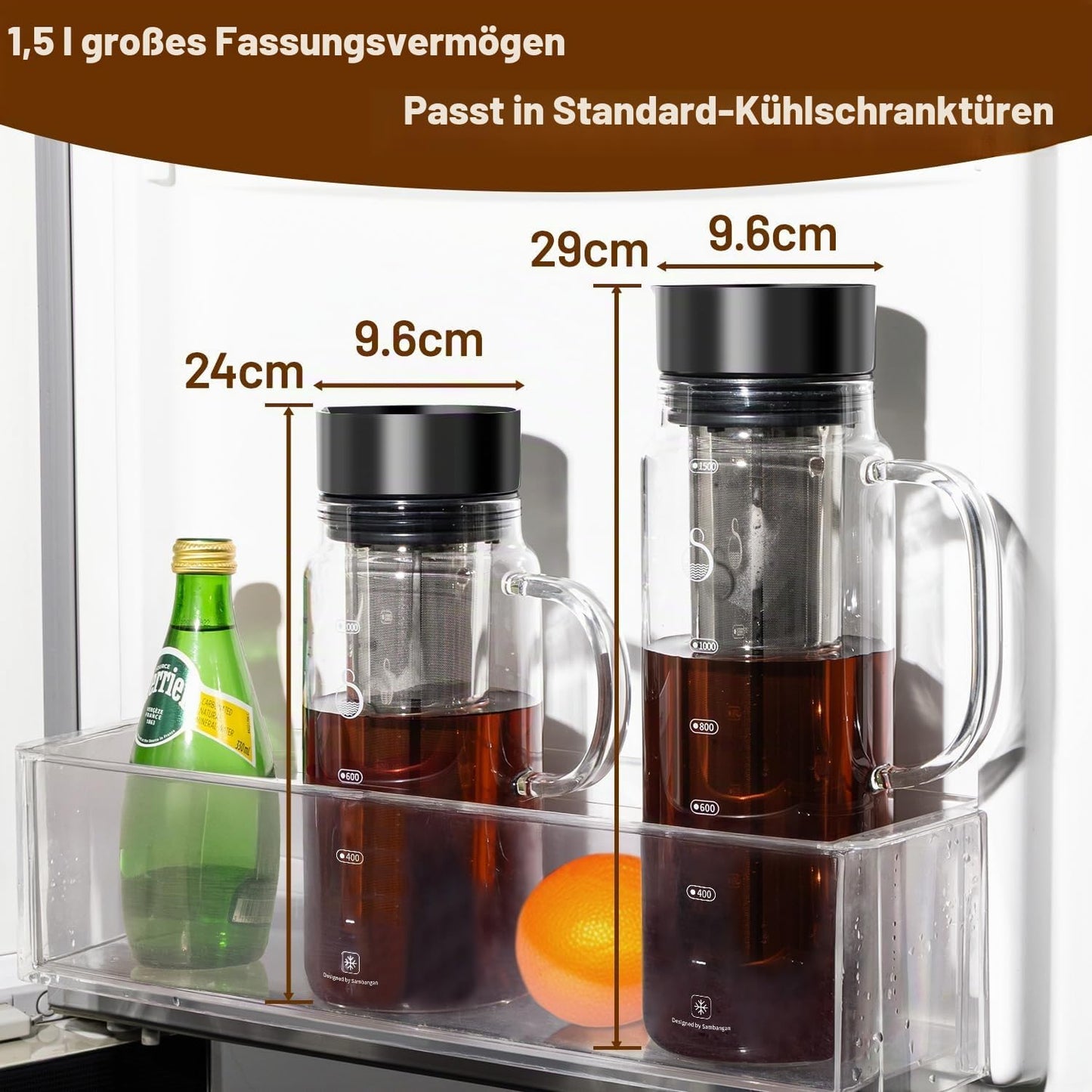 Cold Brew Kaffeebereiter, 1500ml