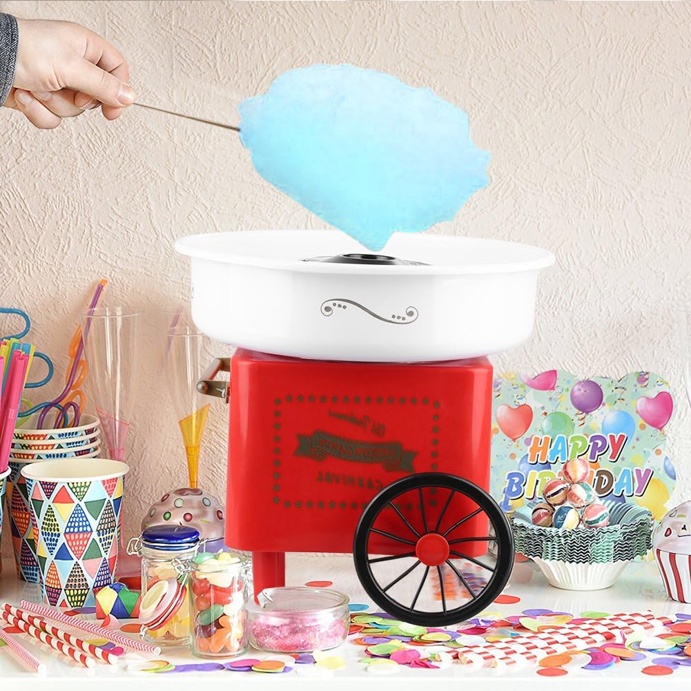 Zuckerwattemaschine mit Zubehör, A-rot.