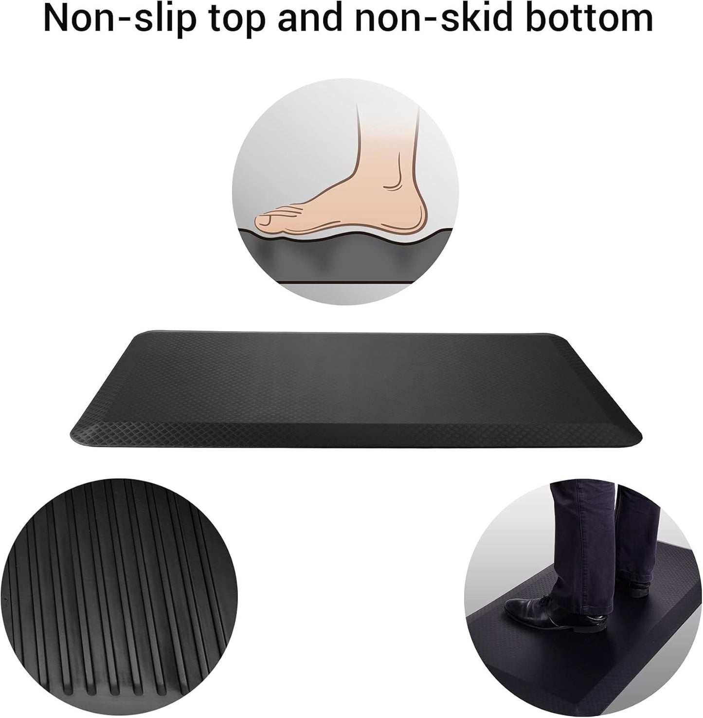 Bodenmatte für Schreibtische, Schwarz