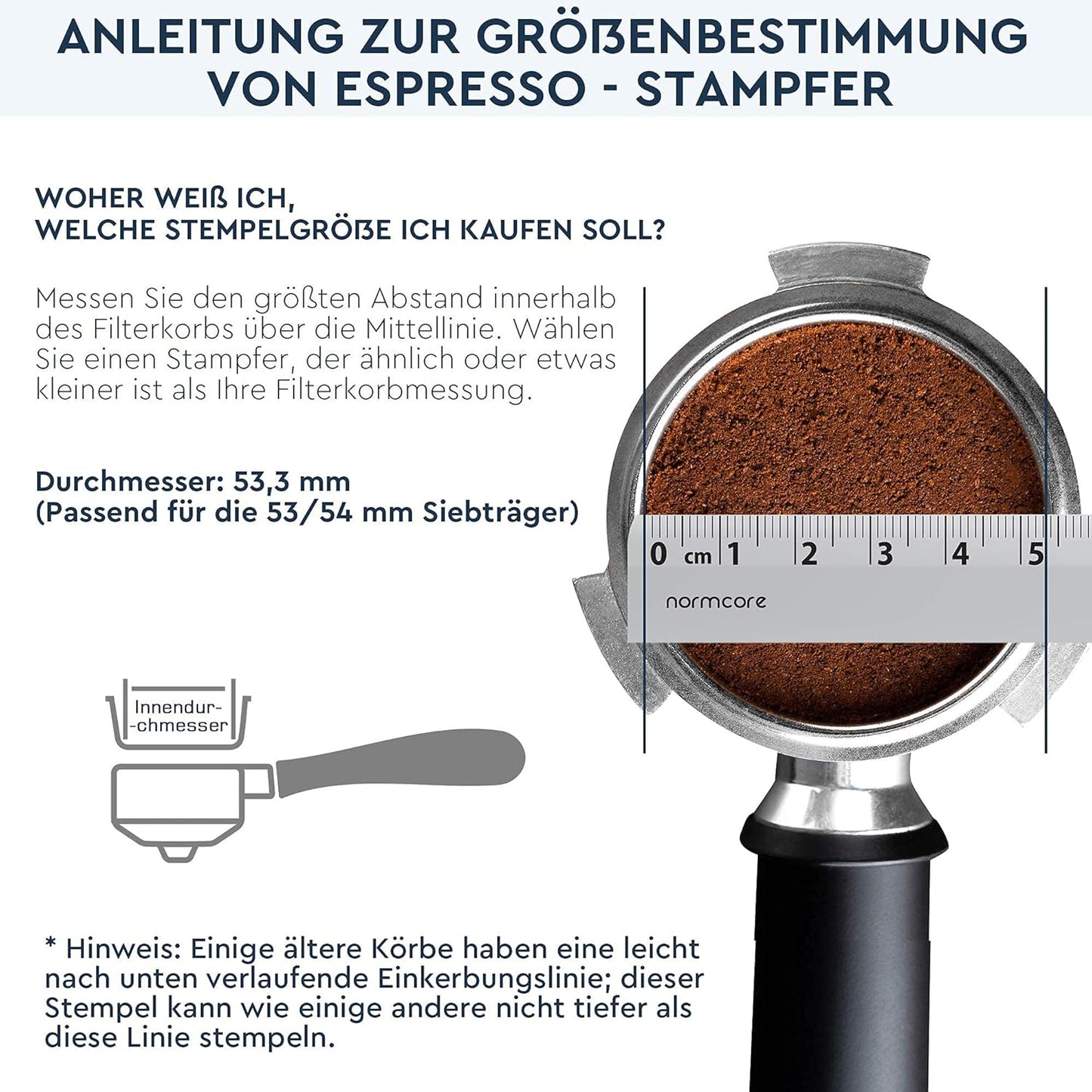Espresso Tamper V4 mit verstellbarem Anpressdruck, 53.3mm