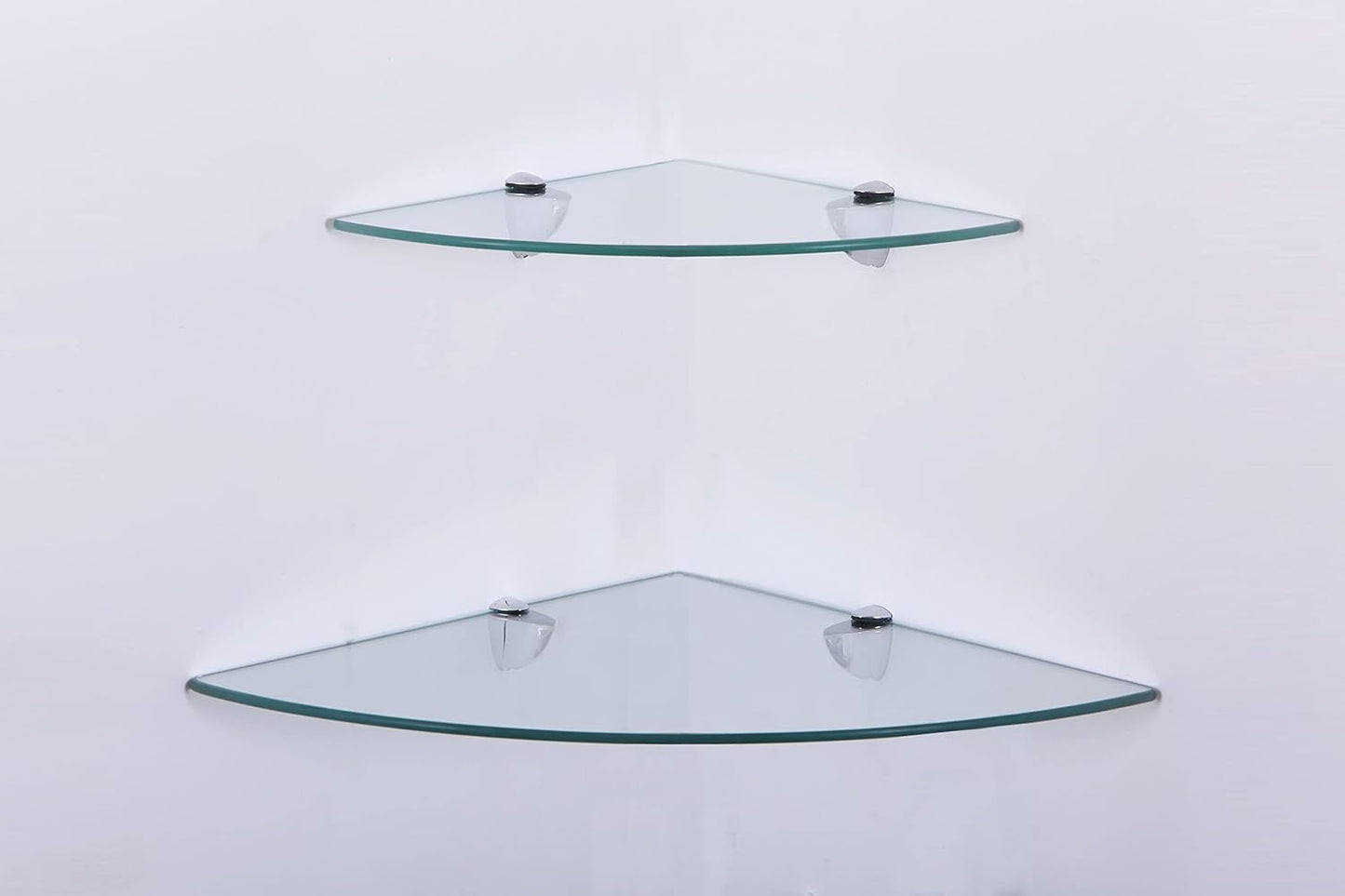 Glas Eckwandregal, 35x35cm Klar