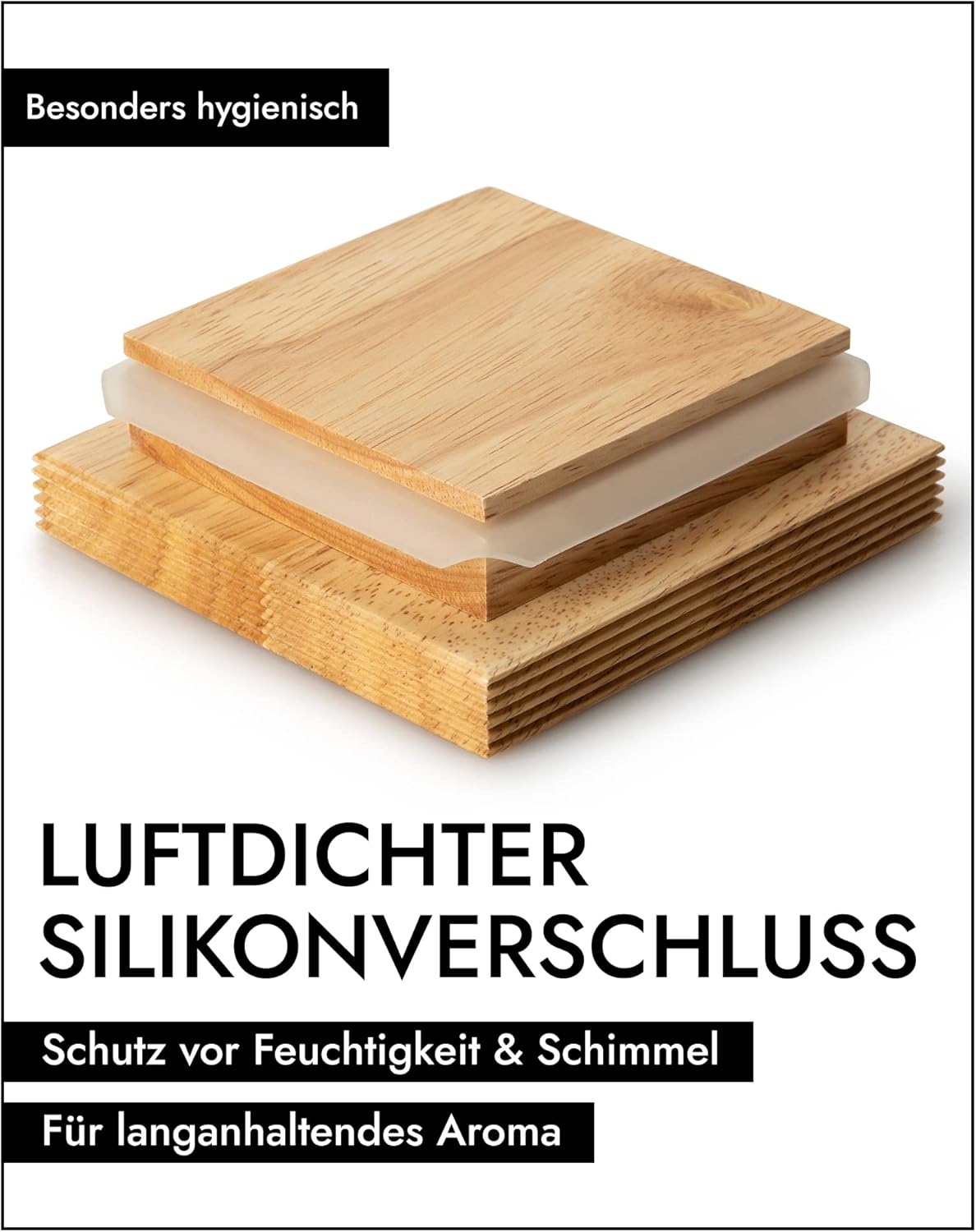 Vorratsdose, 10 x 10 x H16,5 cm Schwarz