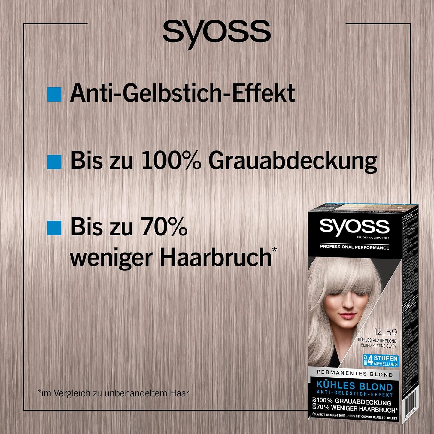 Haarfarbe Aufheller Stufe 3, 3er-Pack, Kühles Platinblond 1 stück (3er Pack)