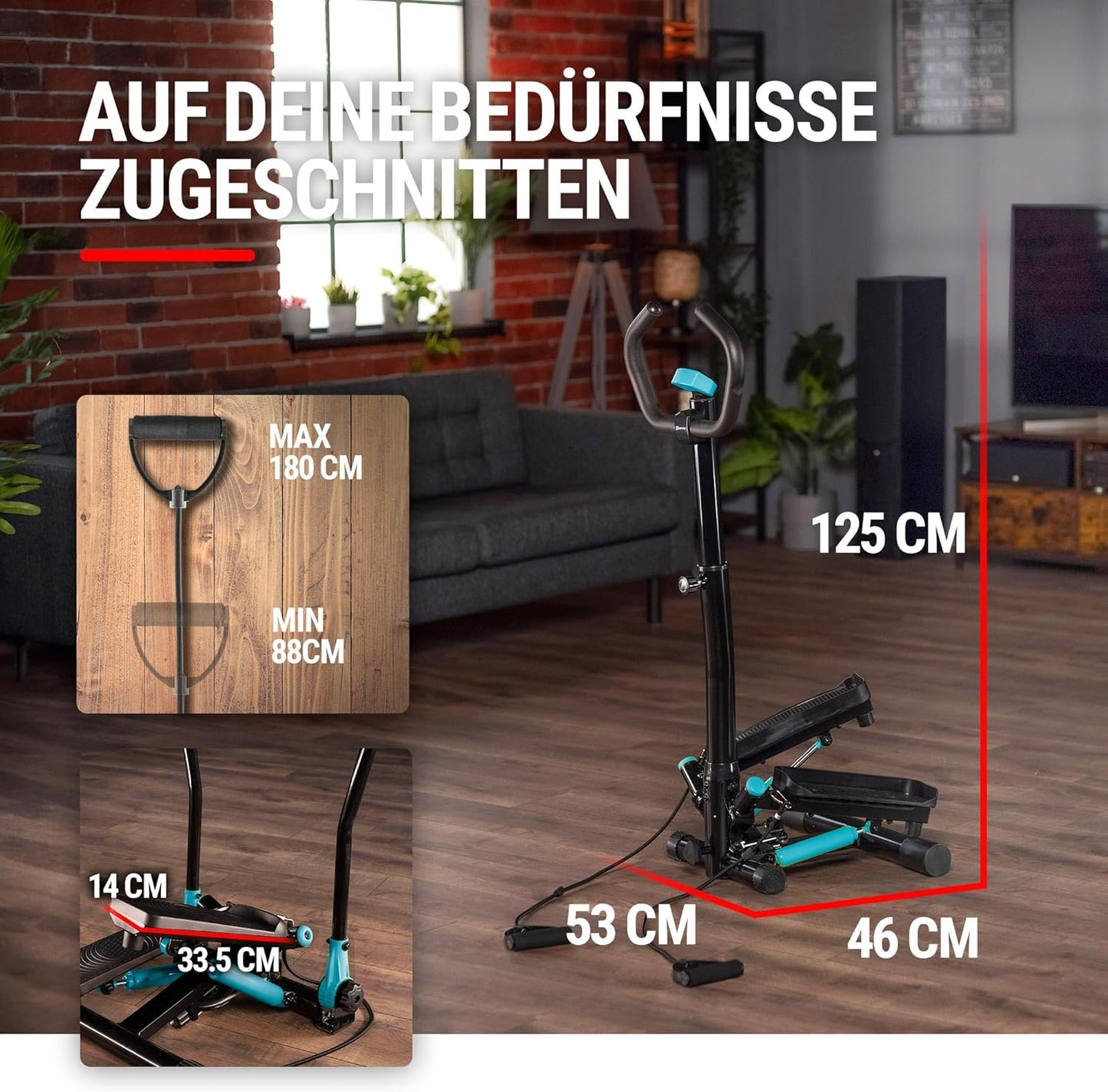 Hop-Sport Stepper Noble, Schwarz-blau