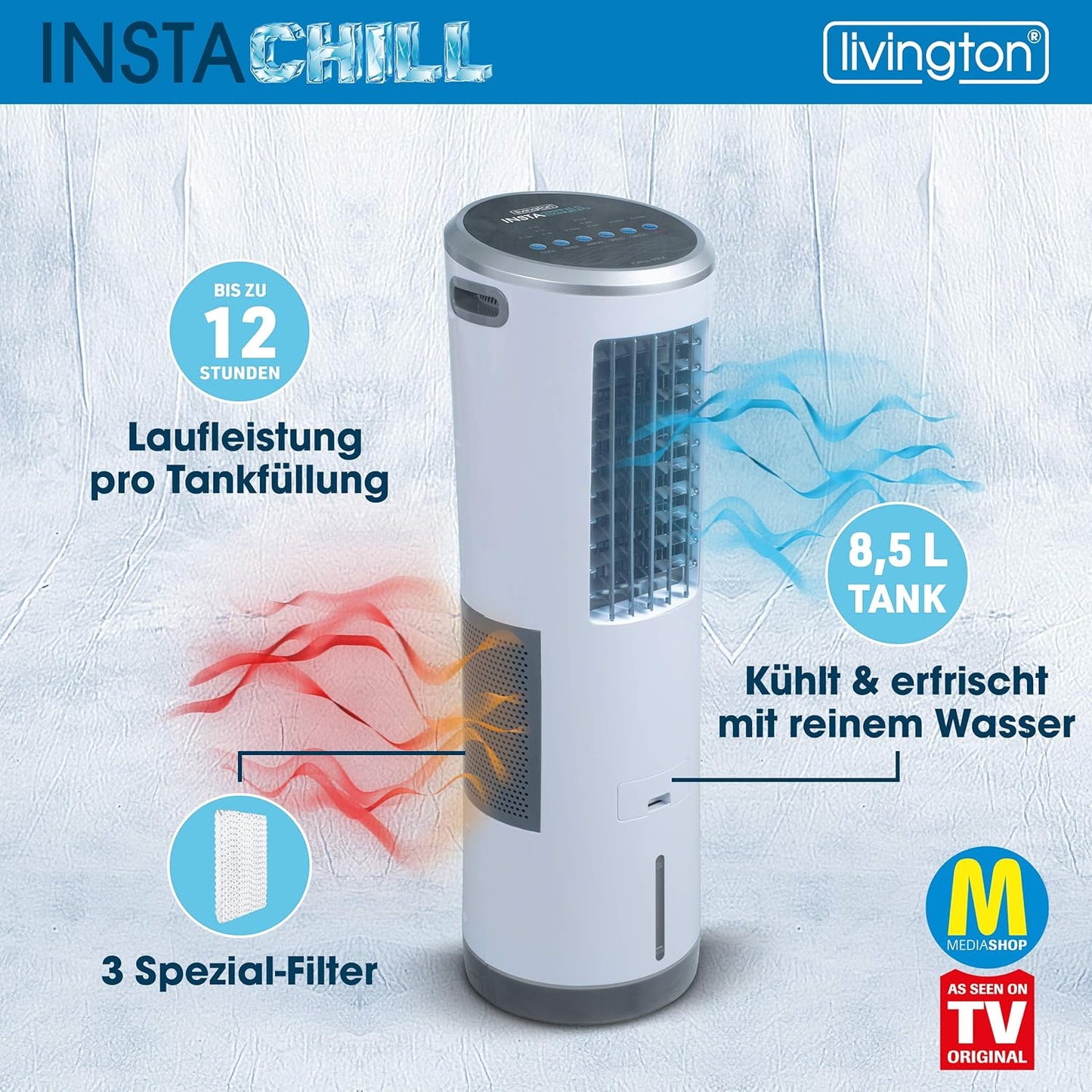 InstaChill - Mobiler Luftkühler mit Wasserkühlung, InstaChill