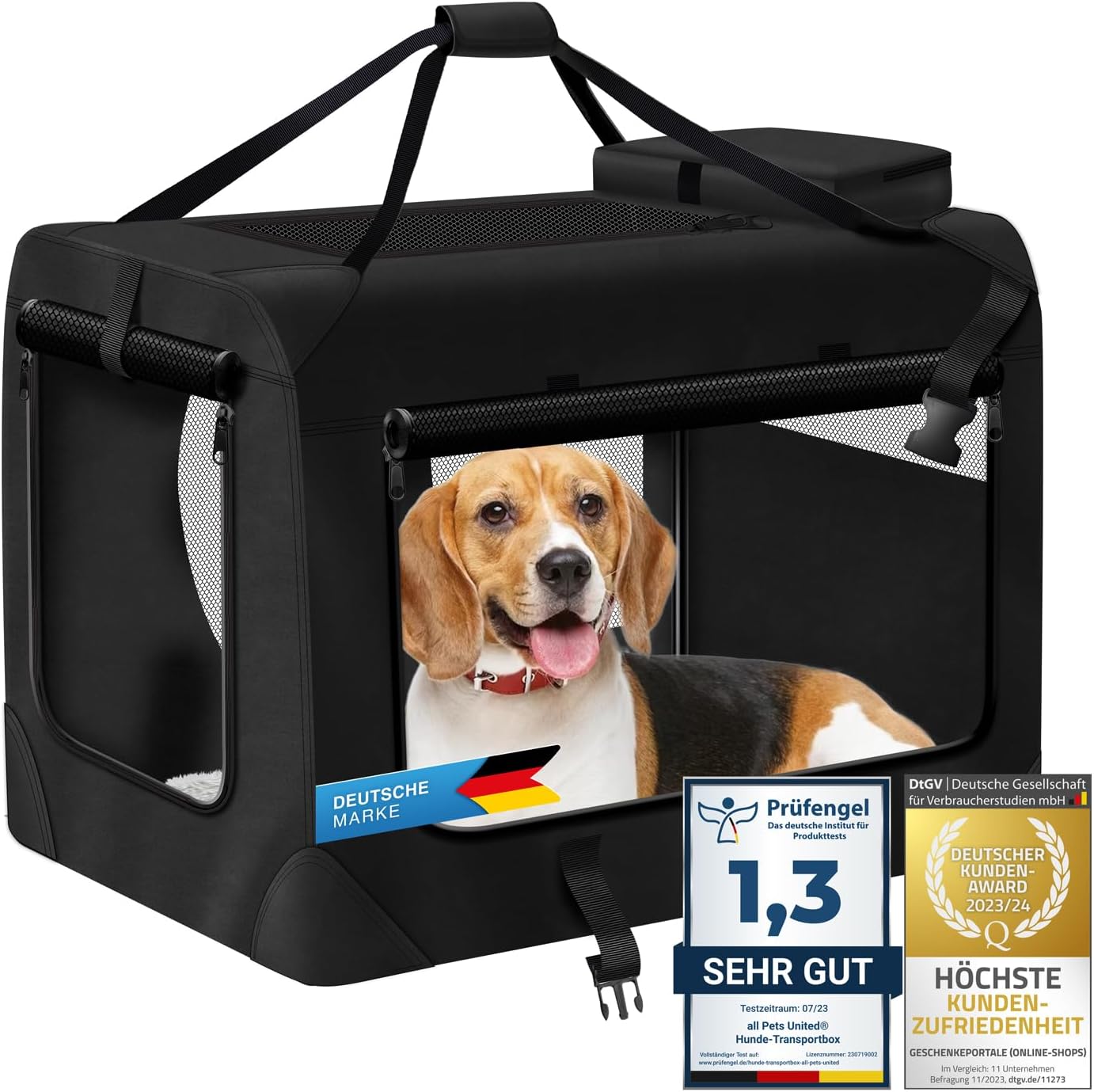 Faltbare Hunde-Transportbox, L - 70x52x52 cm