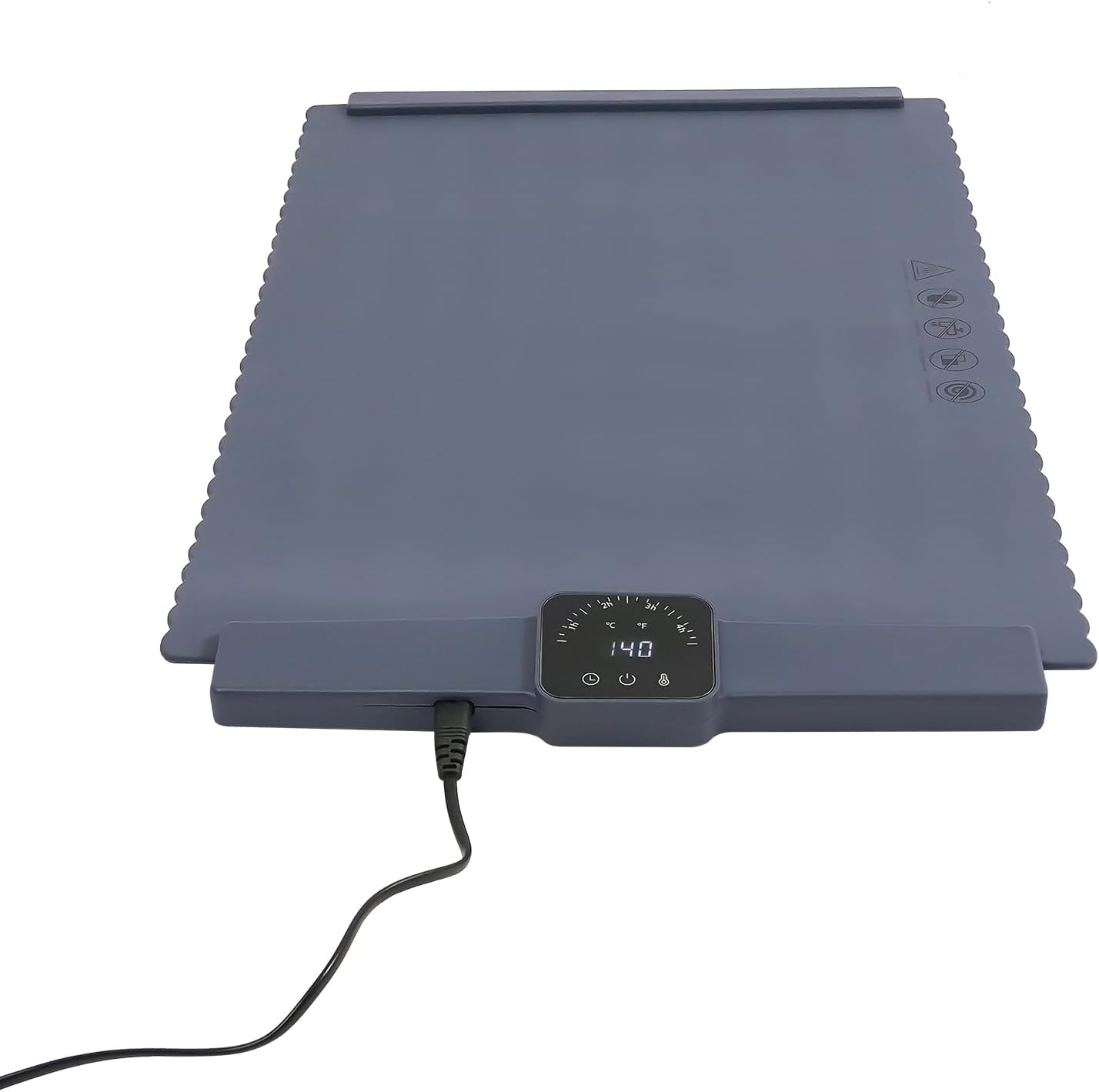 Elektrische Warmhalteplatte mit Timer und Temperaturregler, Blau