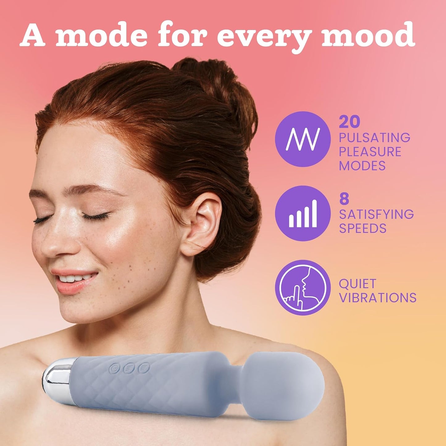 Vibrator für Frauen mit 20 Vibrationsmodi, Sanfte Welle
