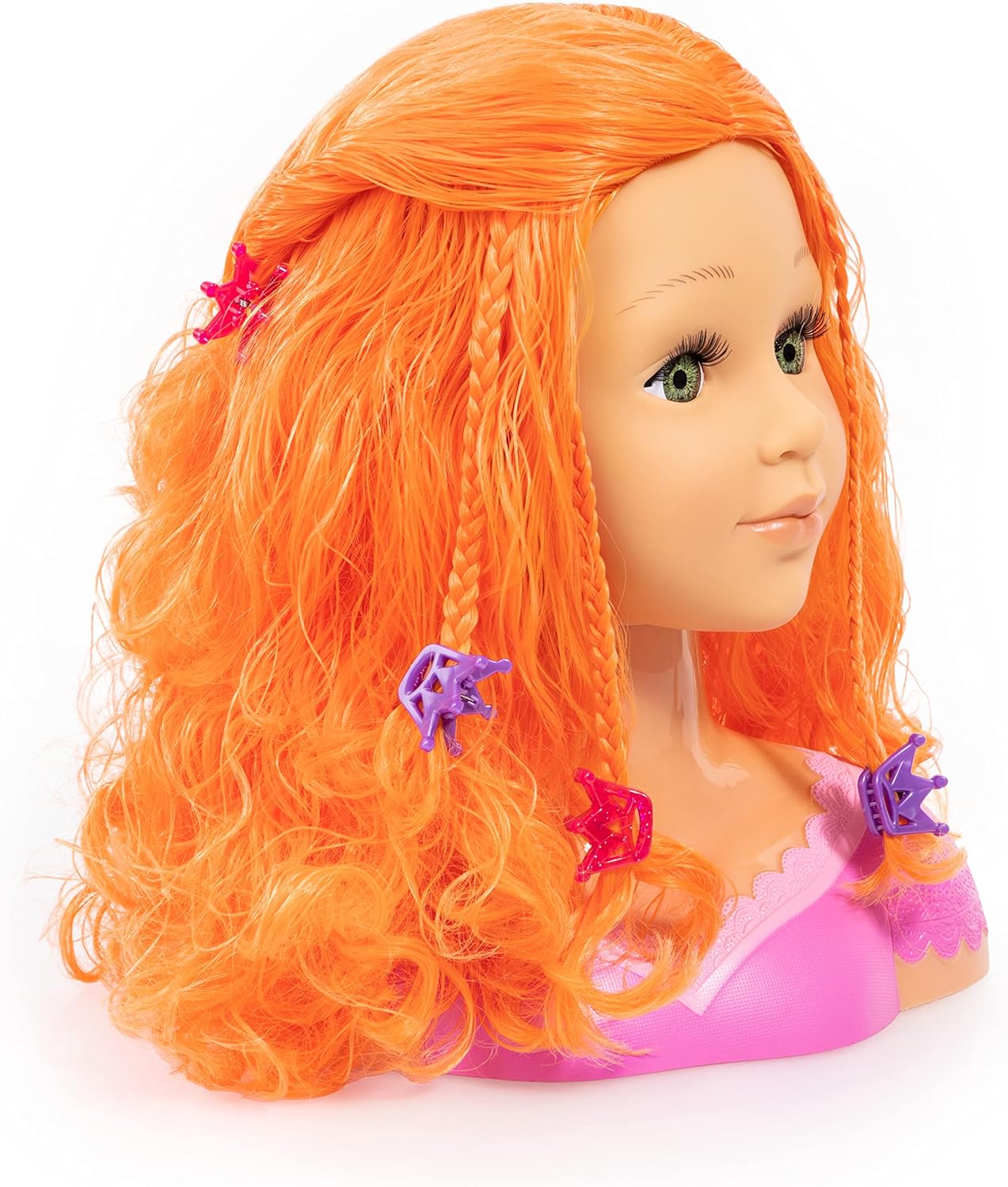 Frisierkopf Charlene Super Model mit Zubehör, Rot Orange