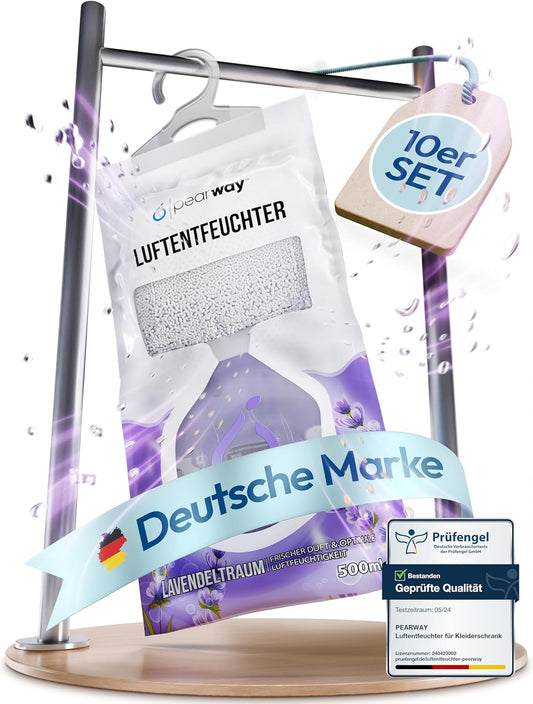 10 Stück Luftentfeuchter Beutel XL - Lavendeltraum, 10x 250g, Lavendeltraum