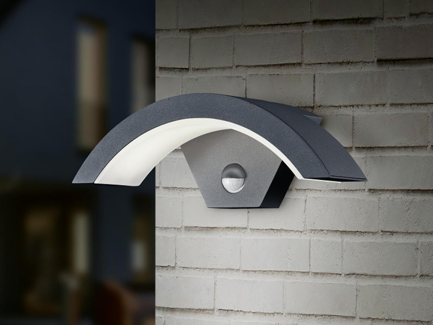 LED Wandleuchte Ohio mit Bewegungsmelder, Anthrazit