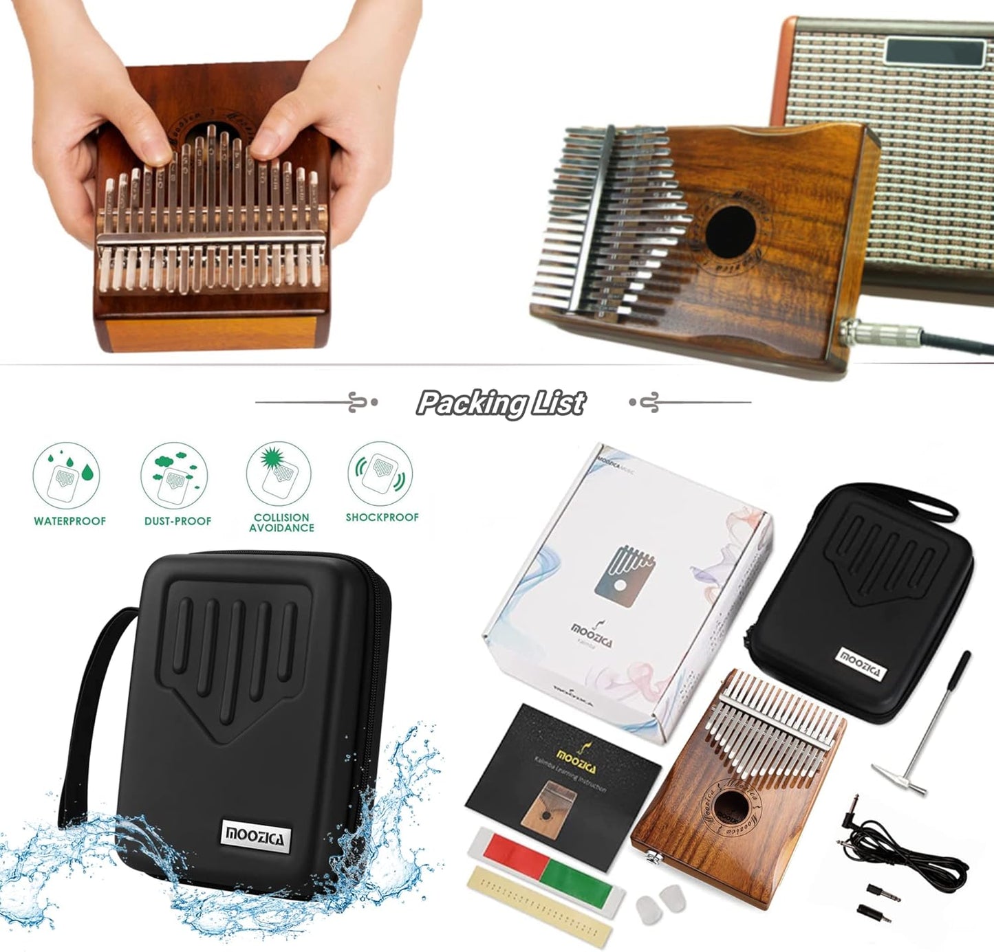 Kalimba mit Tonabnehmer, K17K-EQ