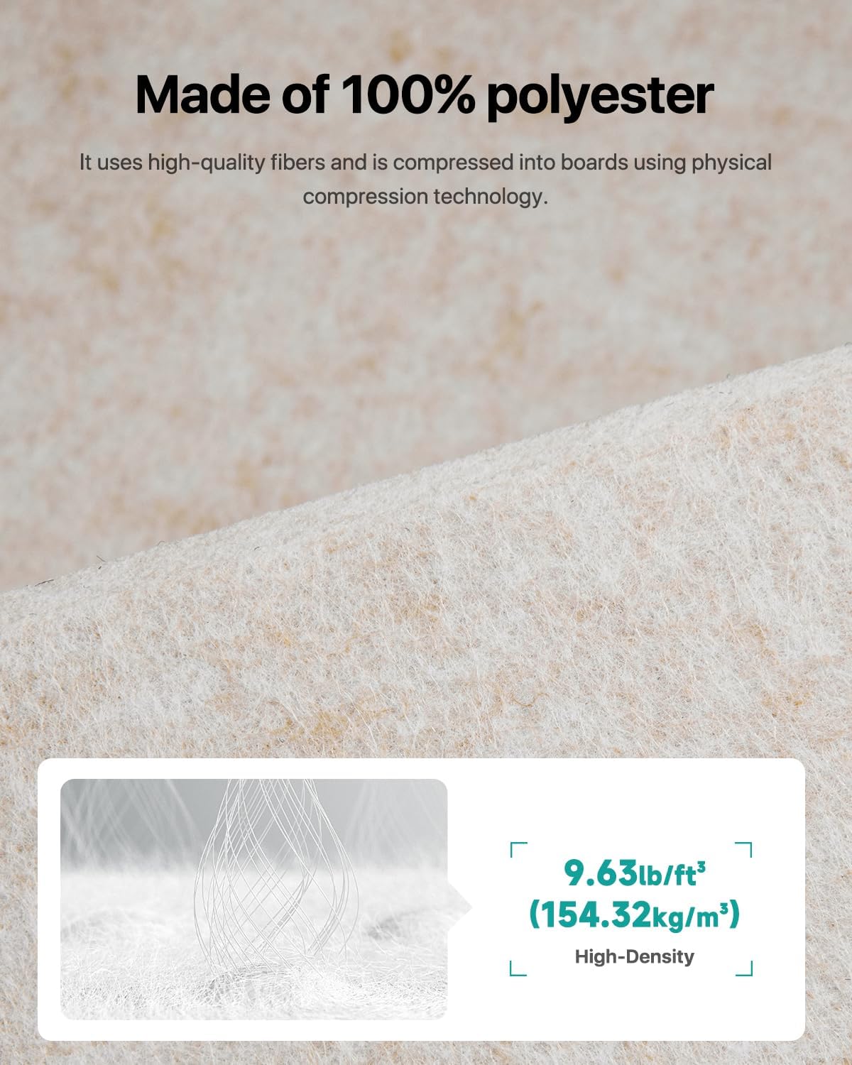 Akustikplatten Selbstklebend-Set (12 Stück), 12 Stück Beige