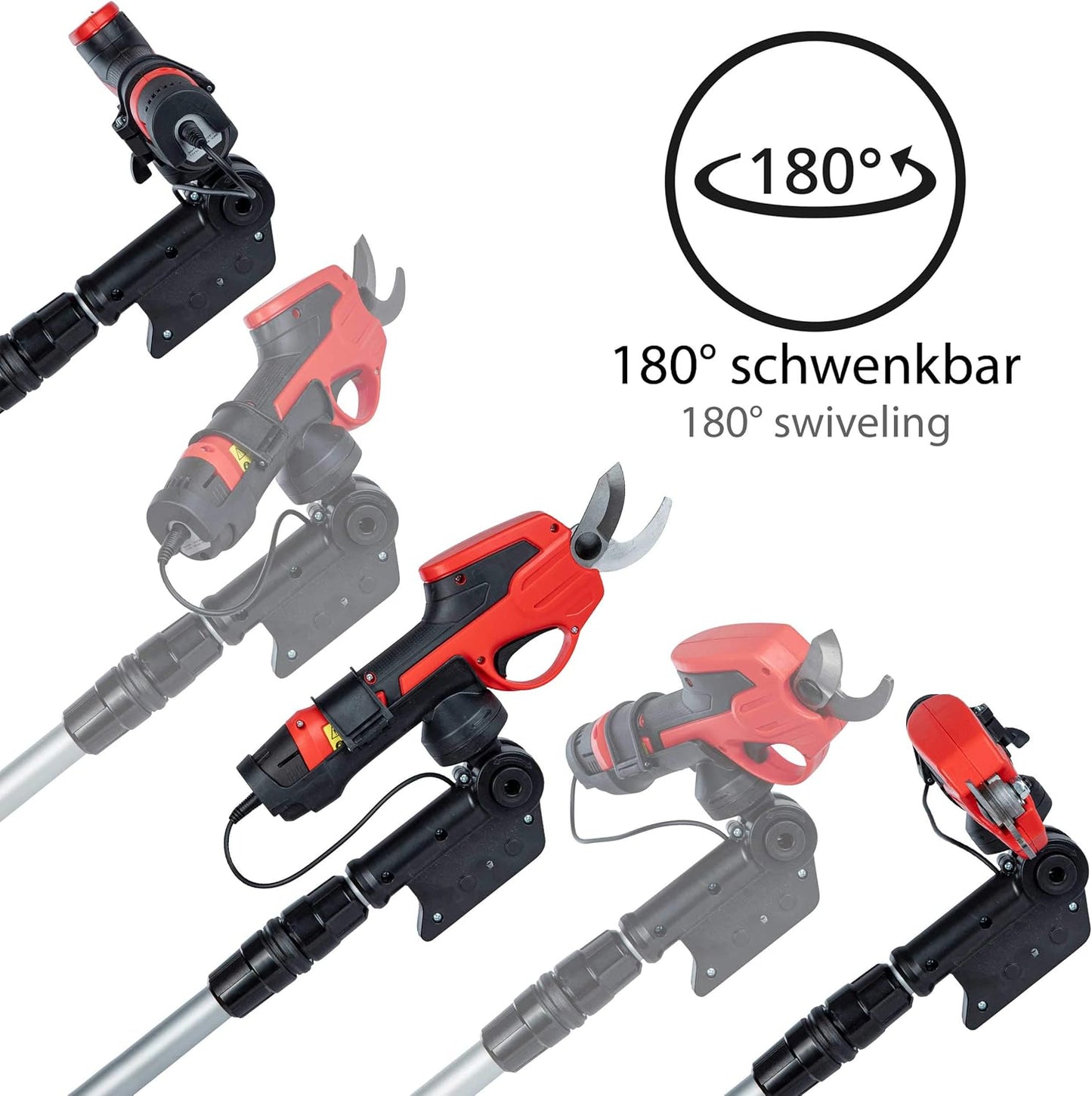 Elektrische Gartenschere mit Teleskopstiel, Gartenschere mit Teleskopstiel