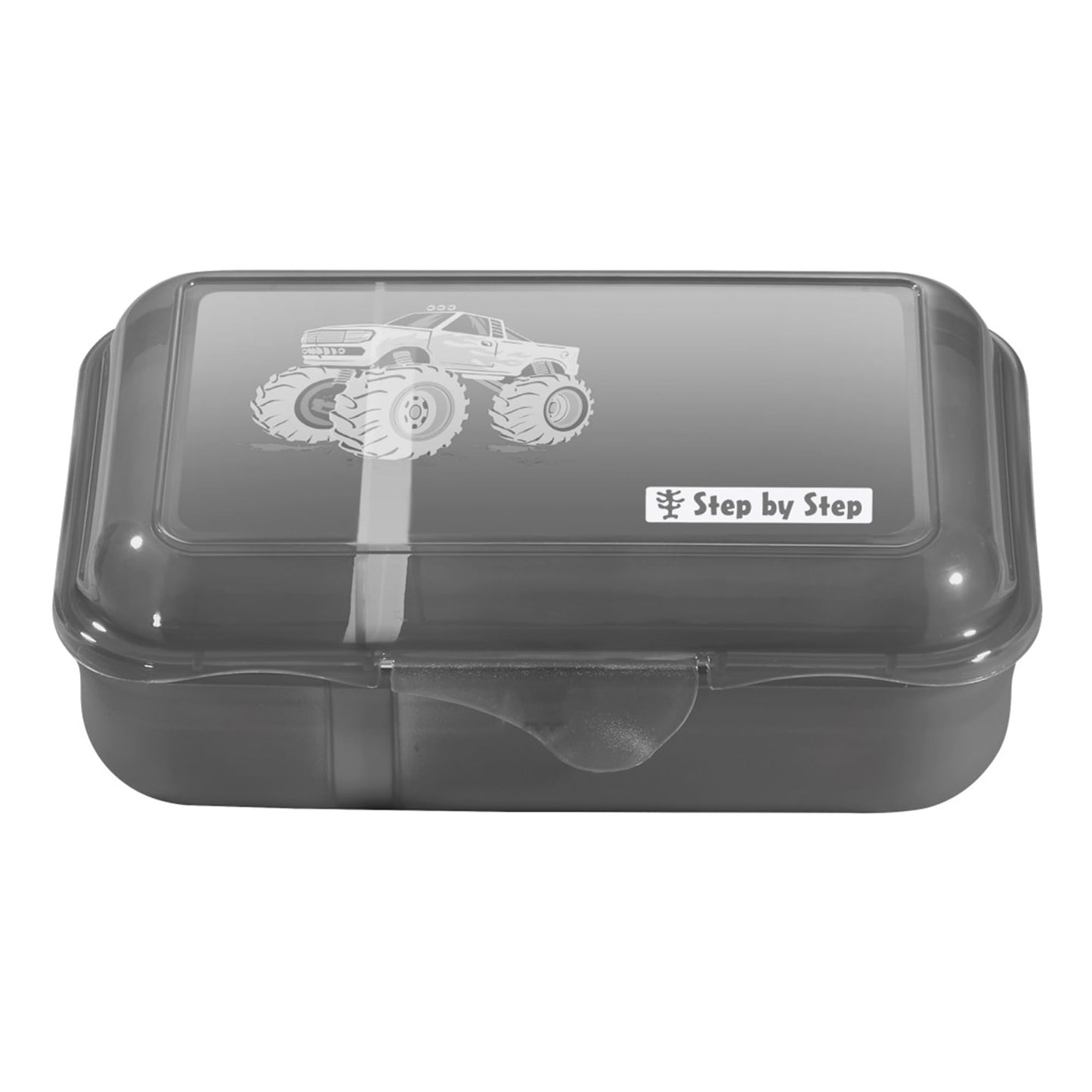 Step by Step Brotzeitbox mit Klickverschluss, spülmaschinengeeignet, Monster Truck Rocky