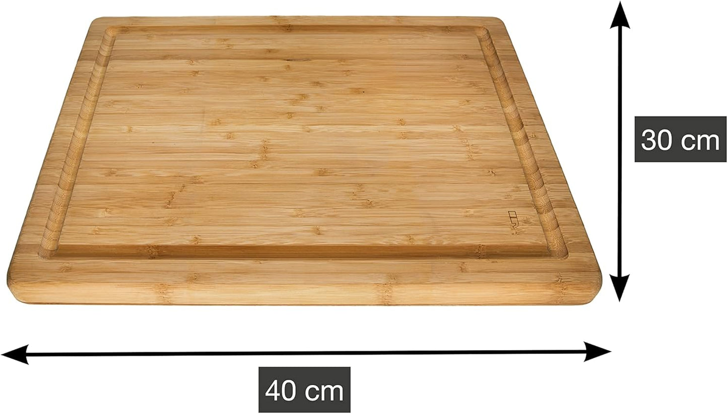 Schneidebrett mit Saftrille, 40 x 30 x 3cm, 40L x 30B cm