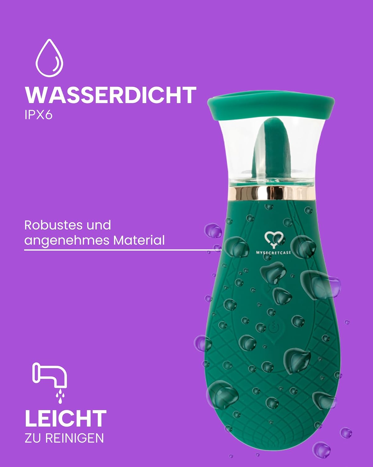 Druckwellenvibrator Suki mit 9 Vibrationsmodi, wasserdicht, Suki