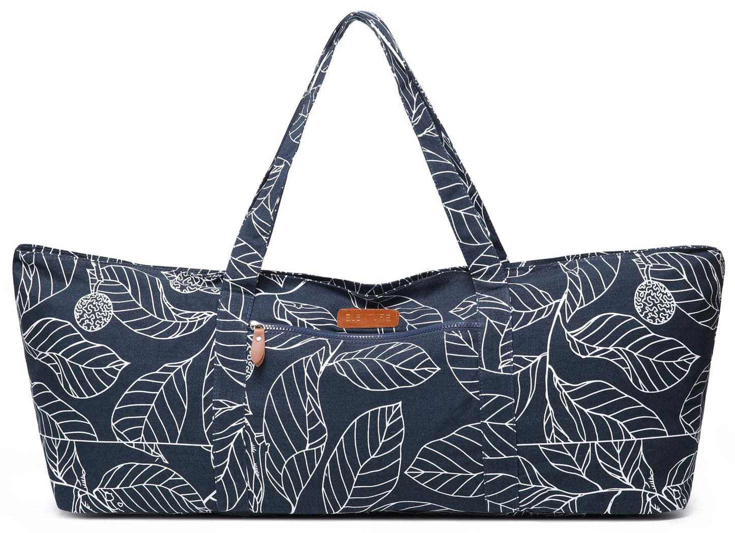 Yogamatten-Tragetasche, Marineblaue Blätter