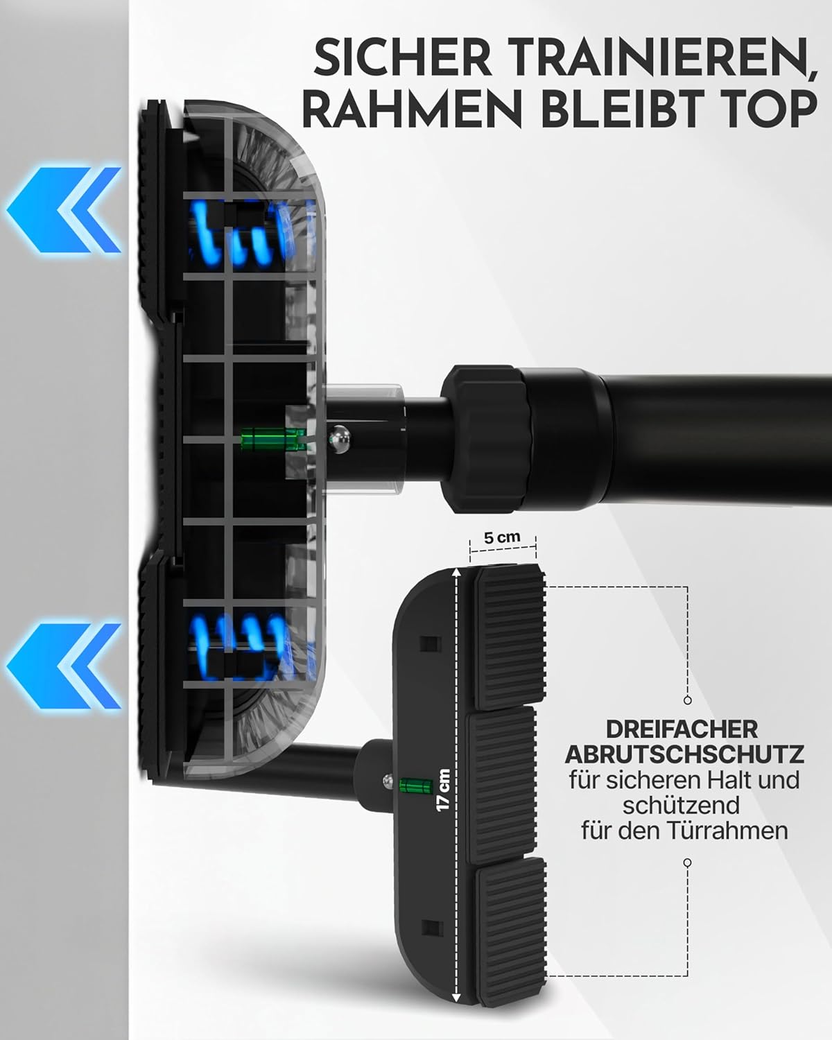 Klimmzugstange Türrahmen 73 bis 92 cm, Klimmzugstange Teleskop