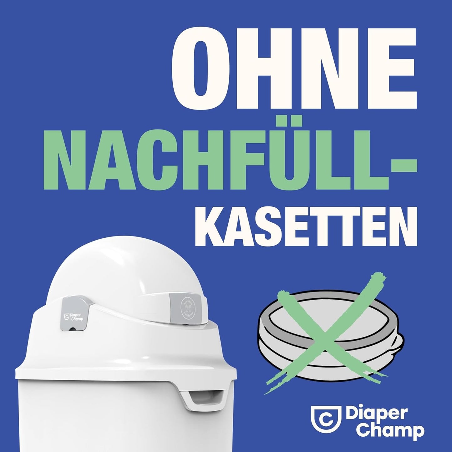 Windeleimer für 50 Windeln, weiss