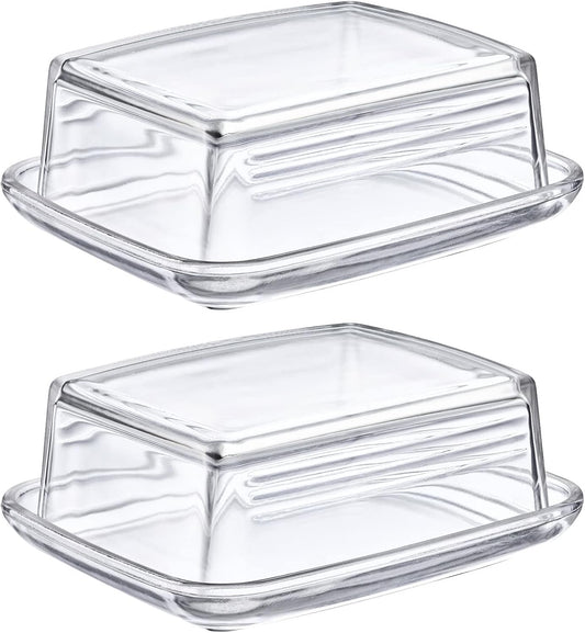 2-teiliges Butterdosen-Set, 208522E3, Glas Set 2tlg.