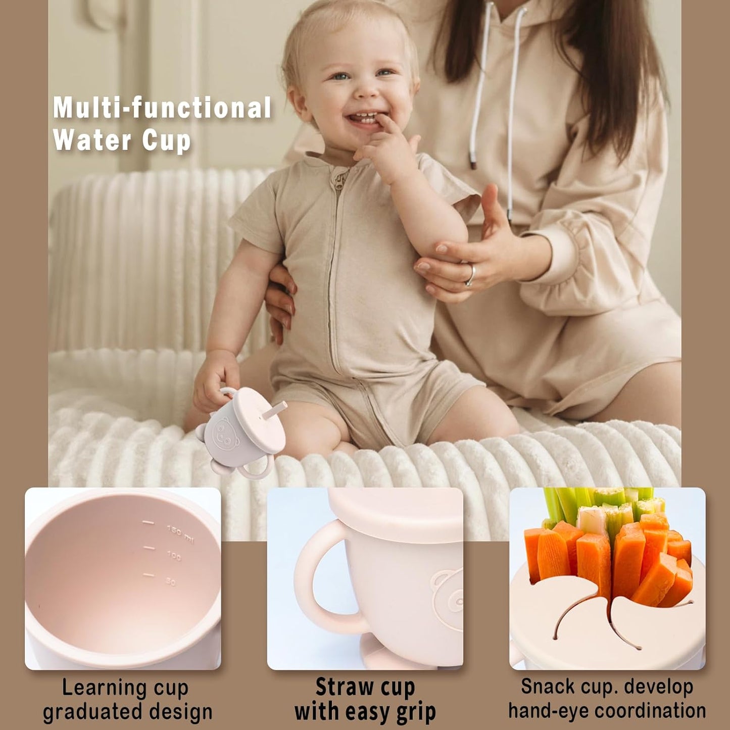 10-teiliges Kindergeschirr-Set, Beige