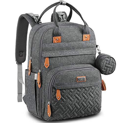 Wickeltasche, grau, dunkelgrau
