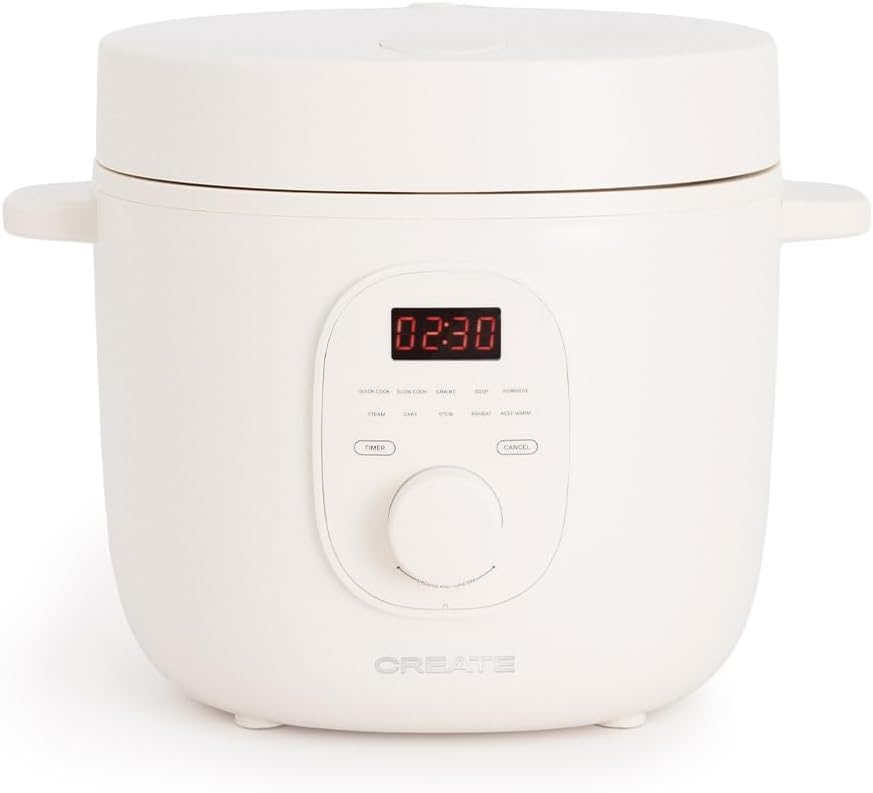 Elektrischer Reiskocher, Cremeweiss 2L
