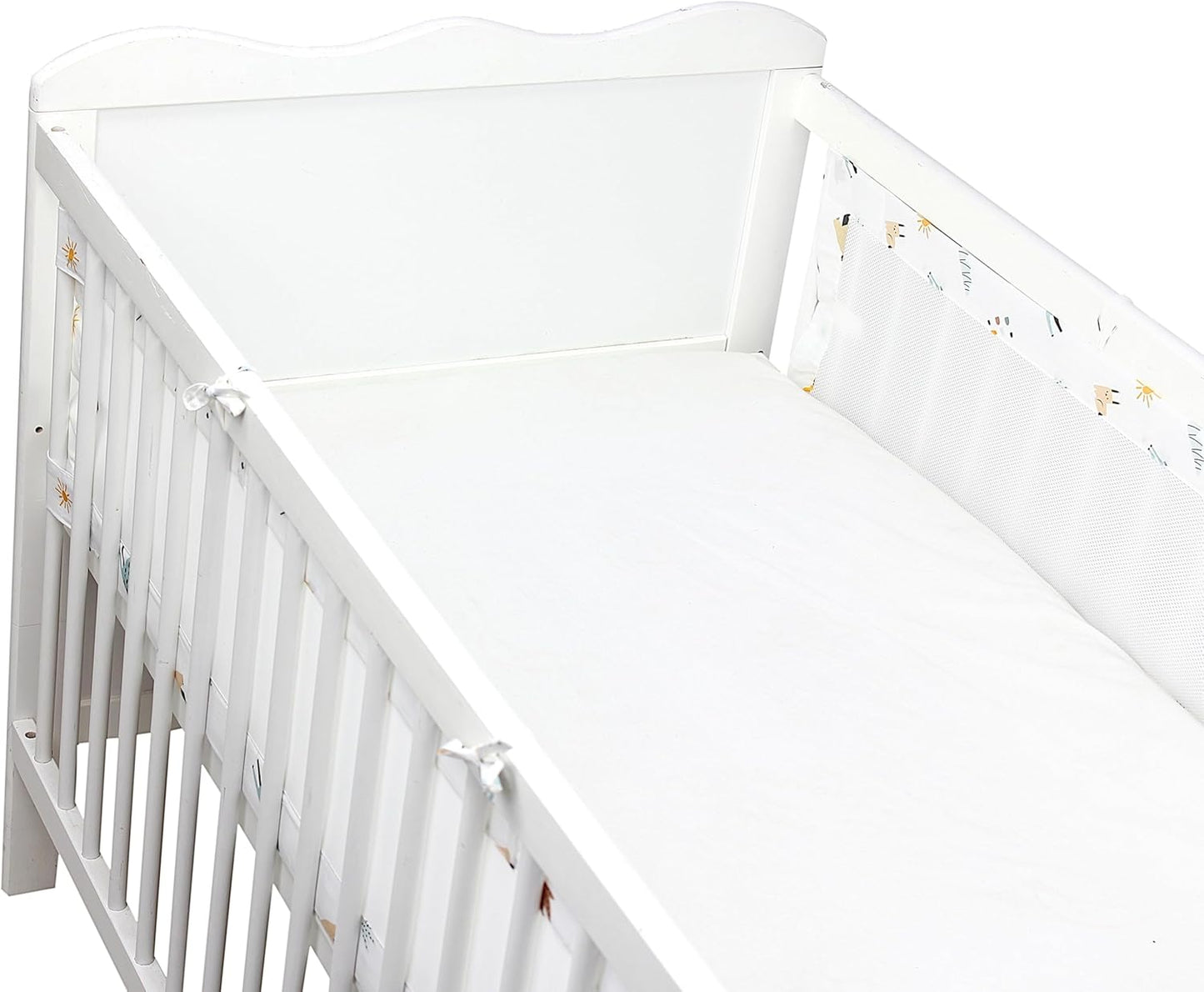 3D Mesh Bettumrandung Safariwelt, 2er-Set, ca. 128 x 30 cm (für Babybett 140x70) Safariwelt
