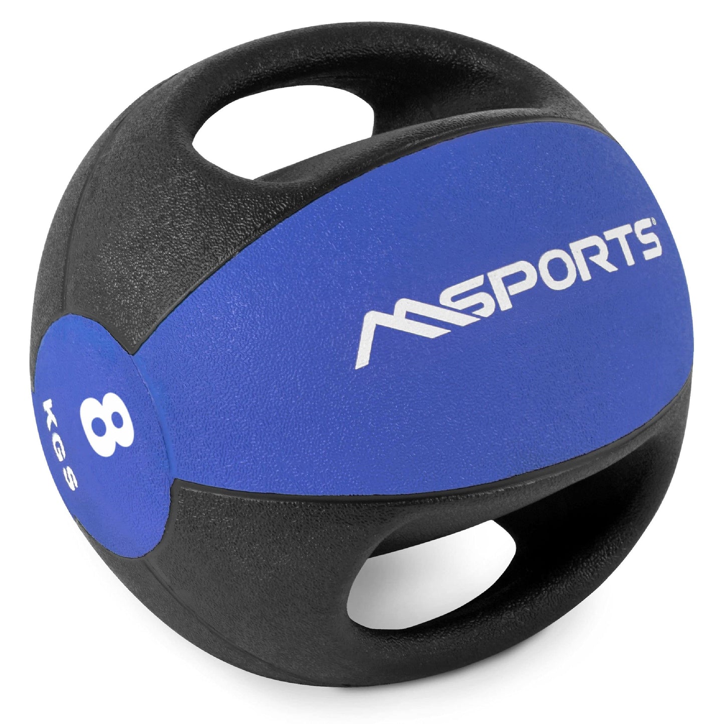Medizinball mit Griffen, 8 kg - Königsblau
