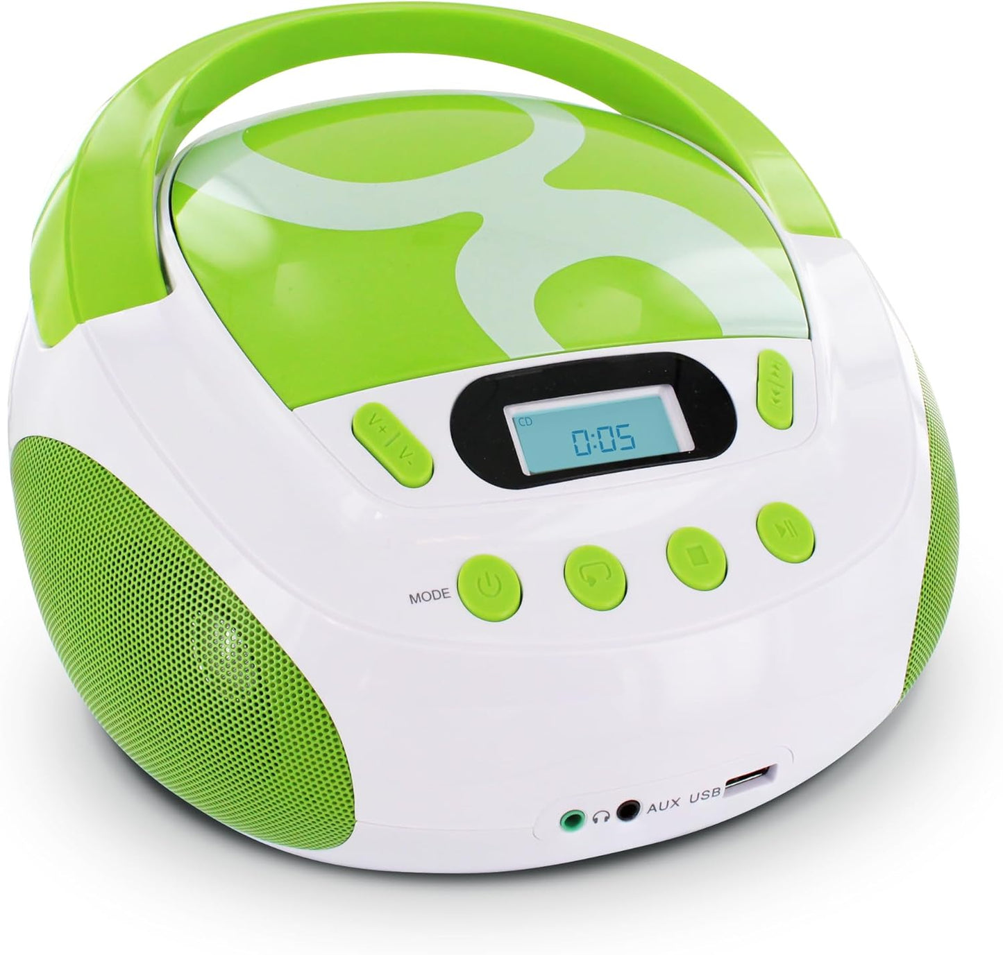 Tragbarer CD-/MP3-Player mit USB für Kinder, Gulli Grün