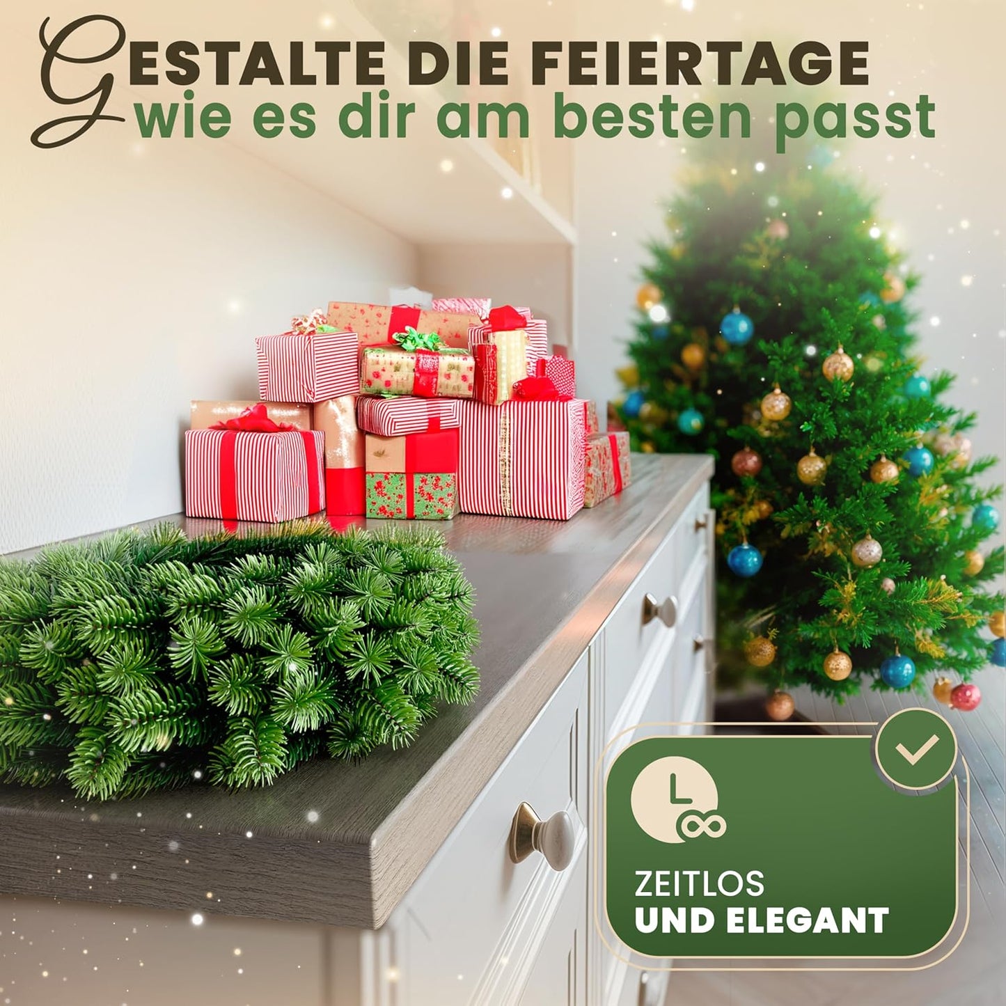 Künstlicher Adventskranz 60cm, ohne Beleuchtung 60 cm