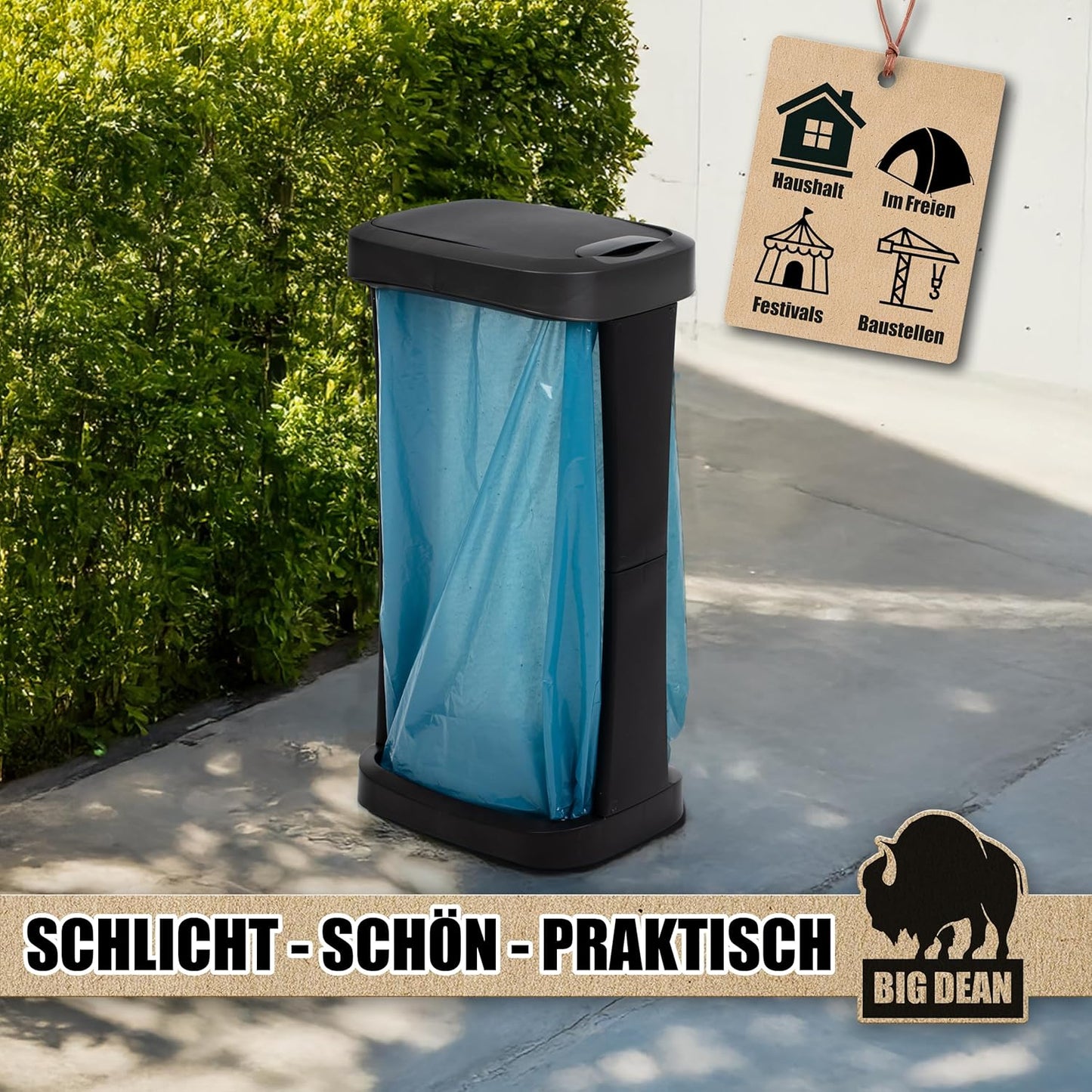 2-teiligesMüllsackständer-Set für Innen & Aussen (2 Stück), 2