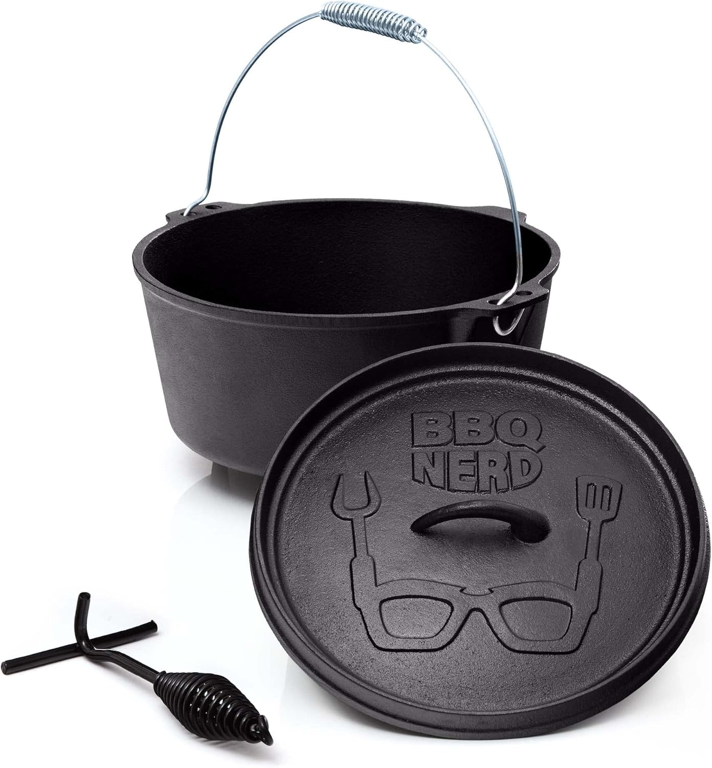 Dutch Oven Starter mit Deckelheber, "Starter" Topf mit Füssen / 3,1 Liter