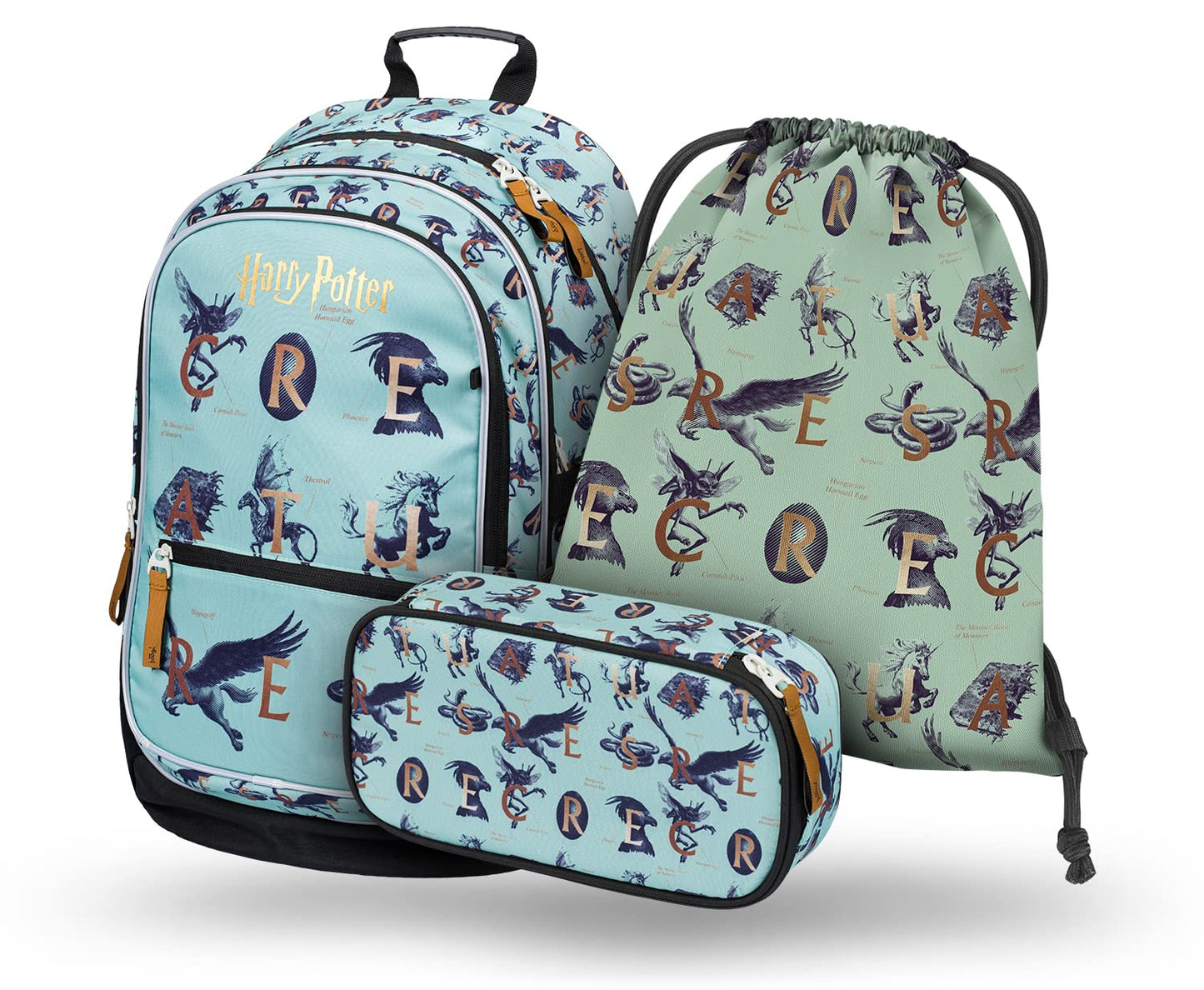 Schulrucksack-Set (3-teilig) Harry Potter Design, Harry Potter Fantastic Beasts