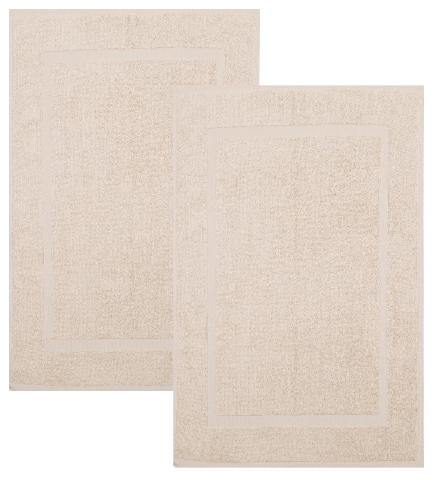 2er-Set Badematten, 50x70 cm, 2x Badvorleger Sand