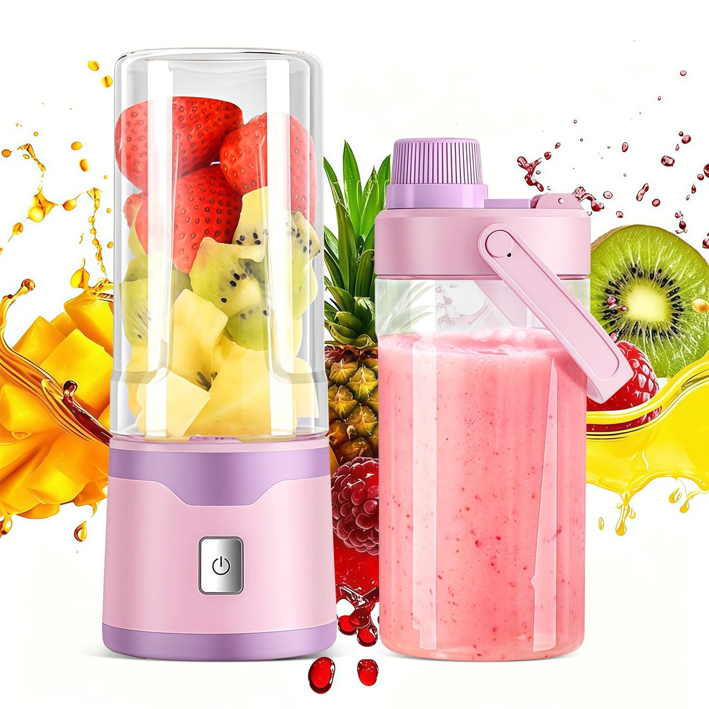 Tragbarer Smoothie Maker, Rosa