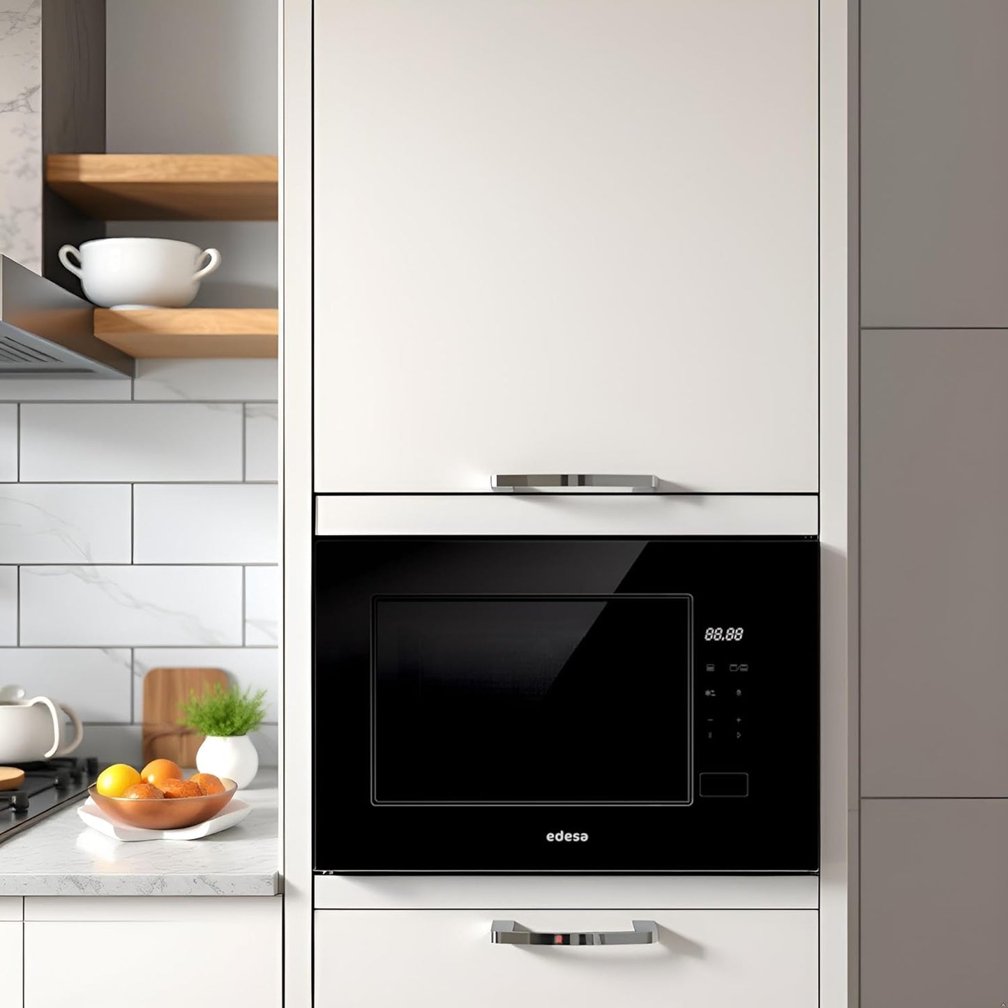 Einbau-Mikrowelle EMW-2021-IG mit Grill und Auftaufunktion