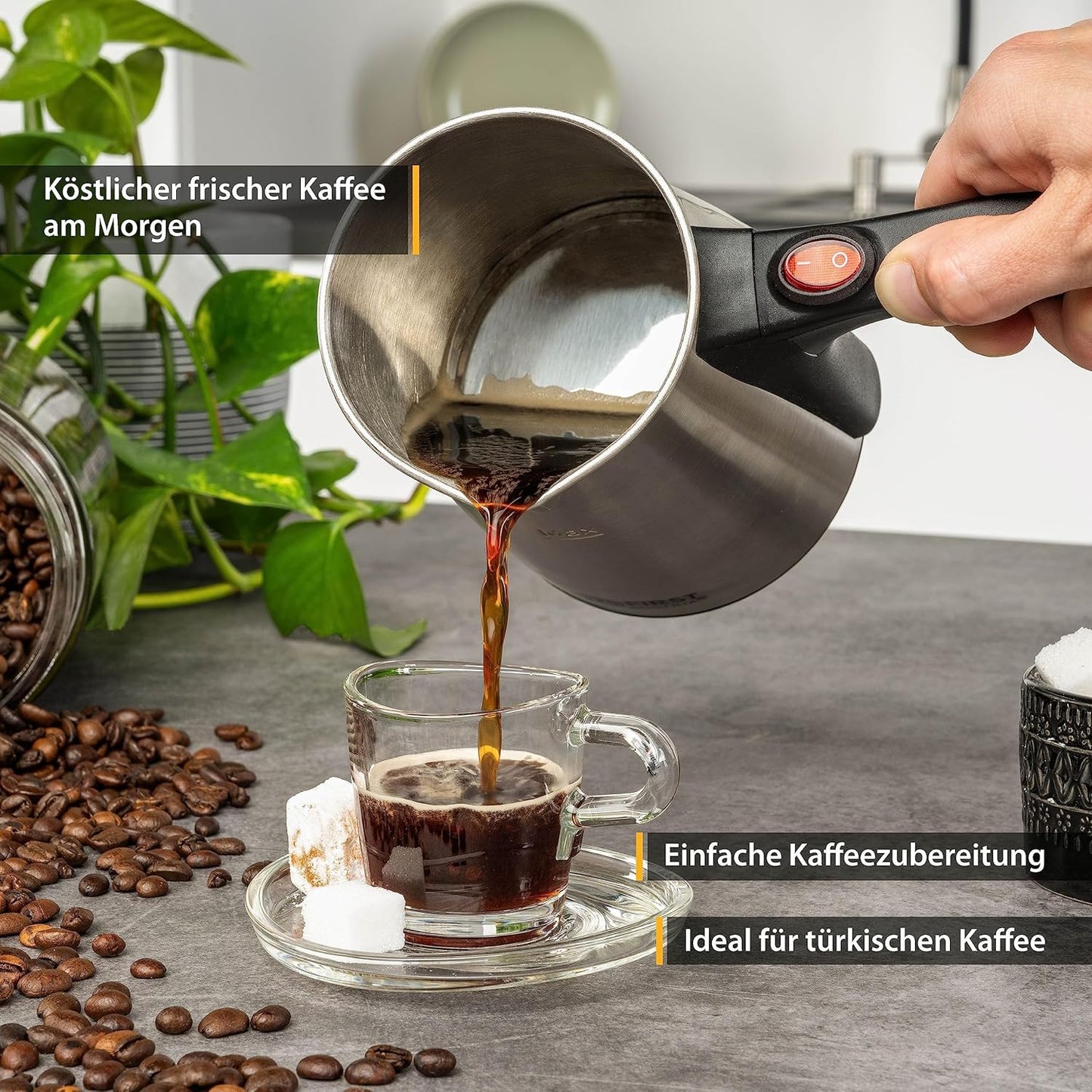 Elektrischer Türkischer Kaffeekocher, Klassisch | 3 Tassen