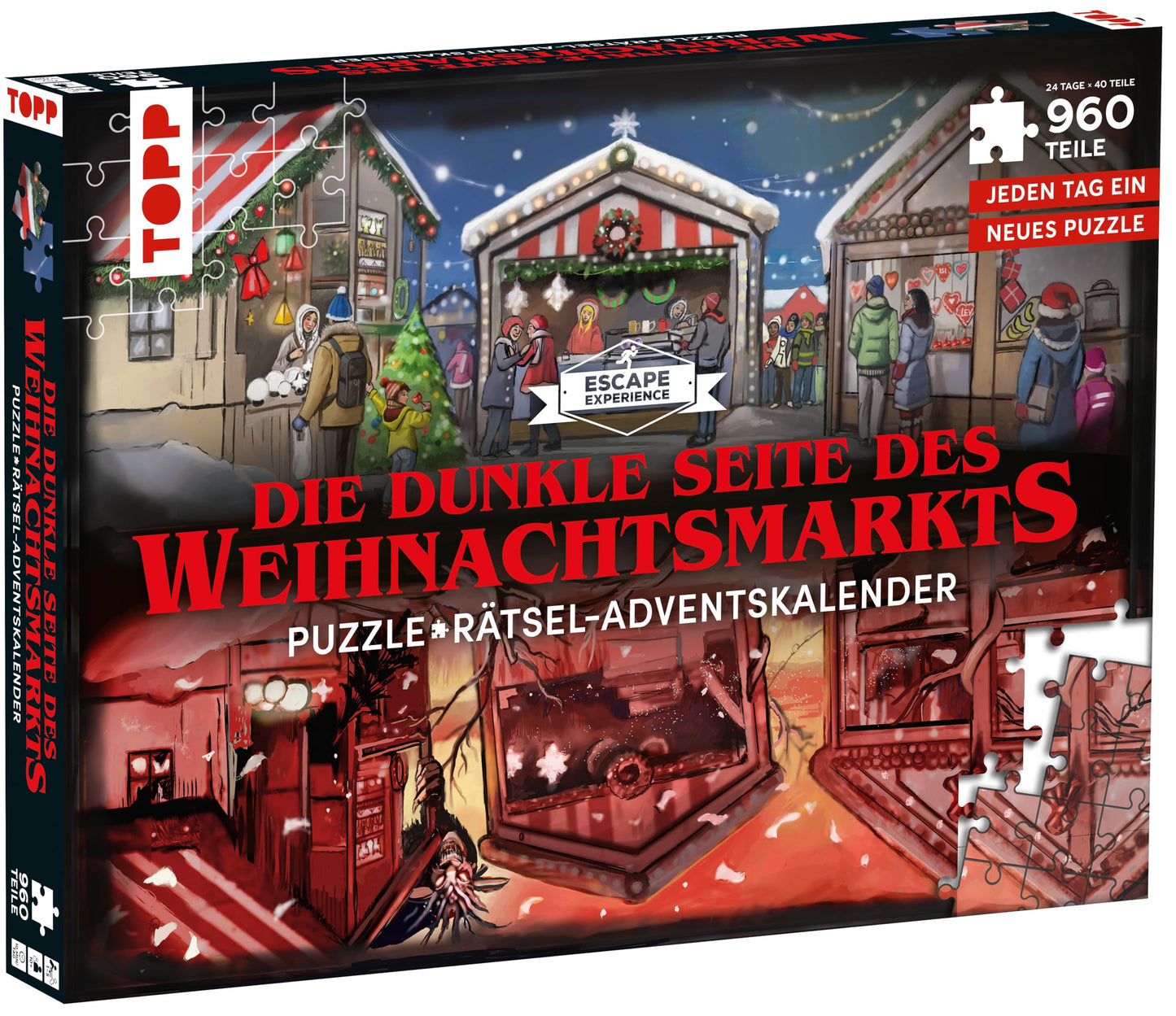 Puzzle-Rätsel-Adventskalender: Die dunkle Seite des Weihnachtsmarkts
