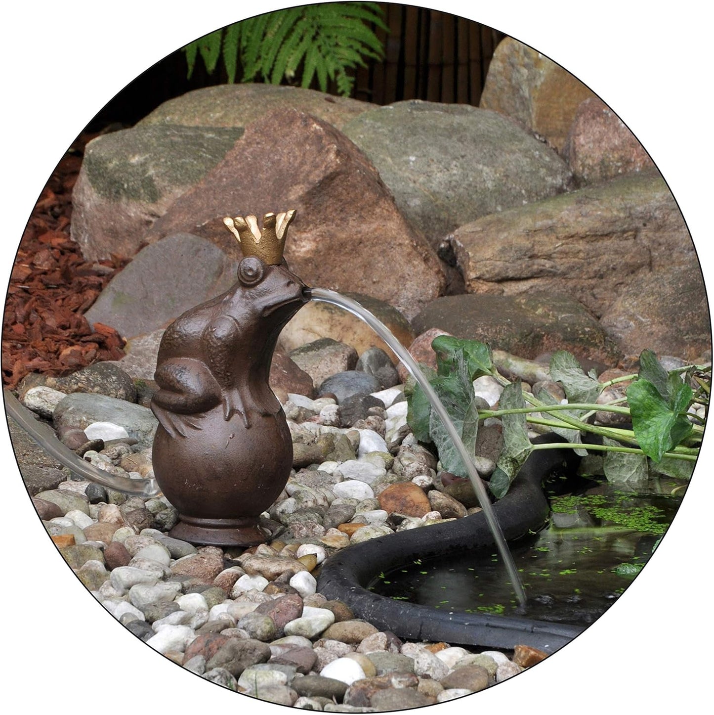 Froschkönig Garten-Wasserbrunnen Skulptur