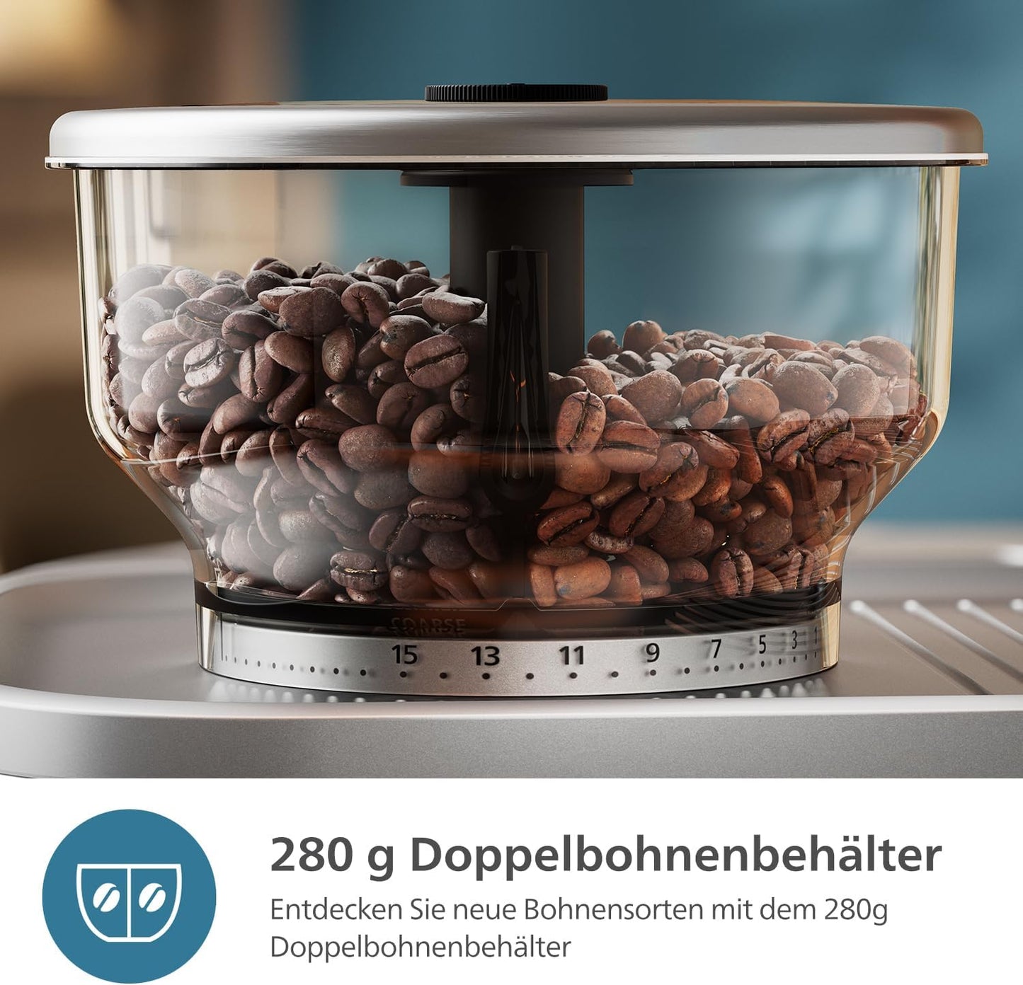 Barista Brew Espressomaschine PSA3228/41 mit Cappuccinosystem, Bohnenbehälter doppelt