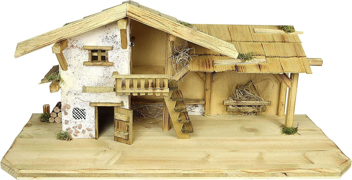 Weihnachtskrippe Krippenstall (W27) mit Figuren