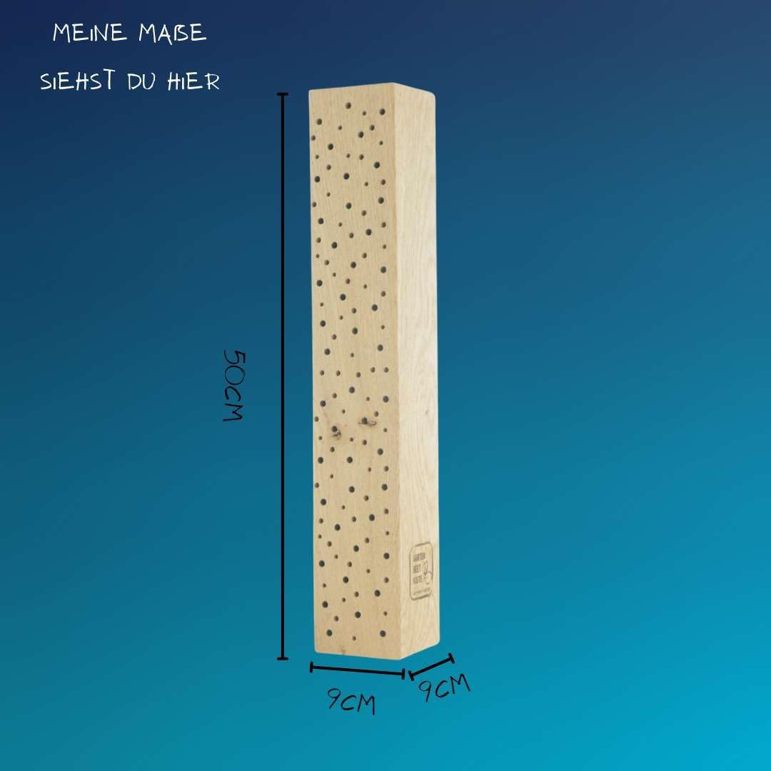 Insektenhotel aus Eiche (50 cm, unbehandelt), Natur unbehandelt 50 cm