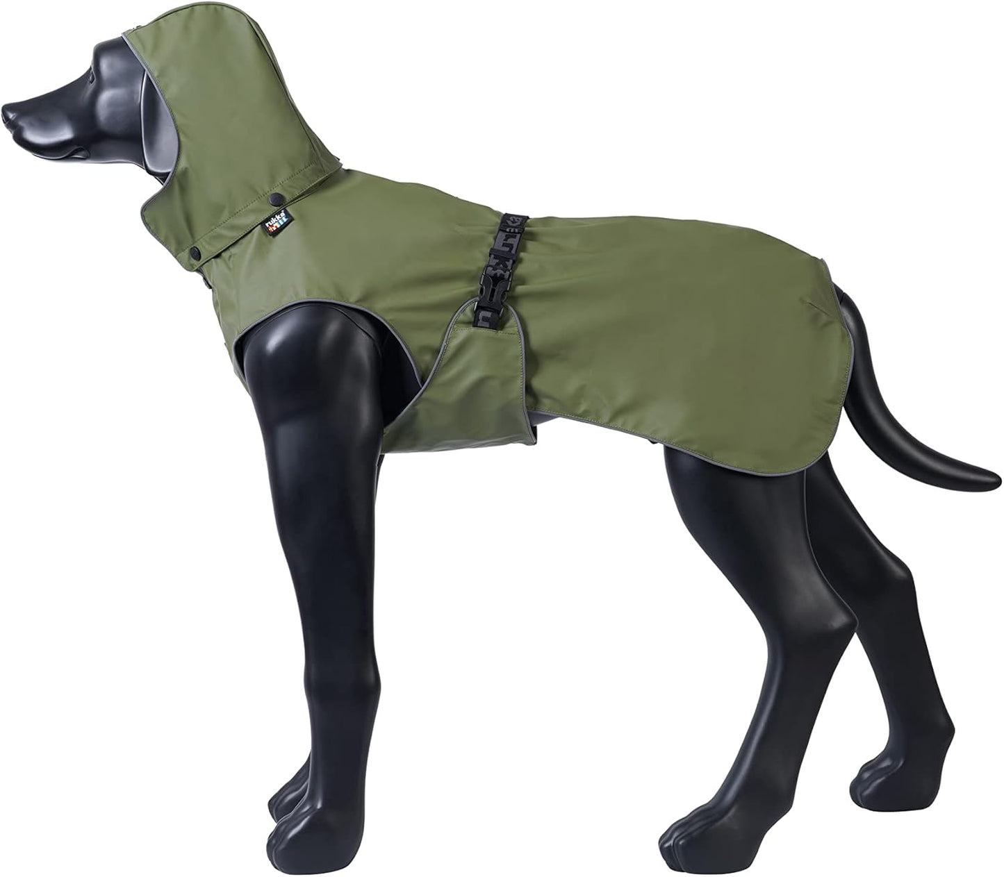 Streamy Eco Hunde-Regenmantel, 55 Dunkel Olivgrün