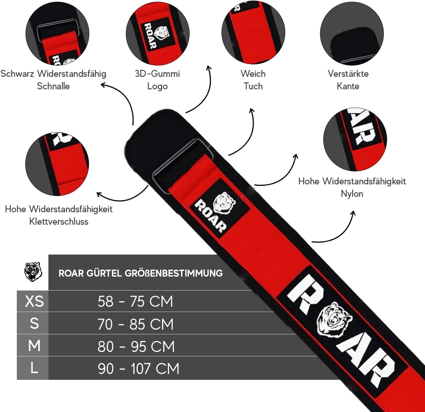 Gewichthebergürtel V2, Rot M