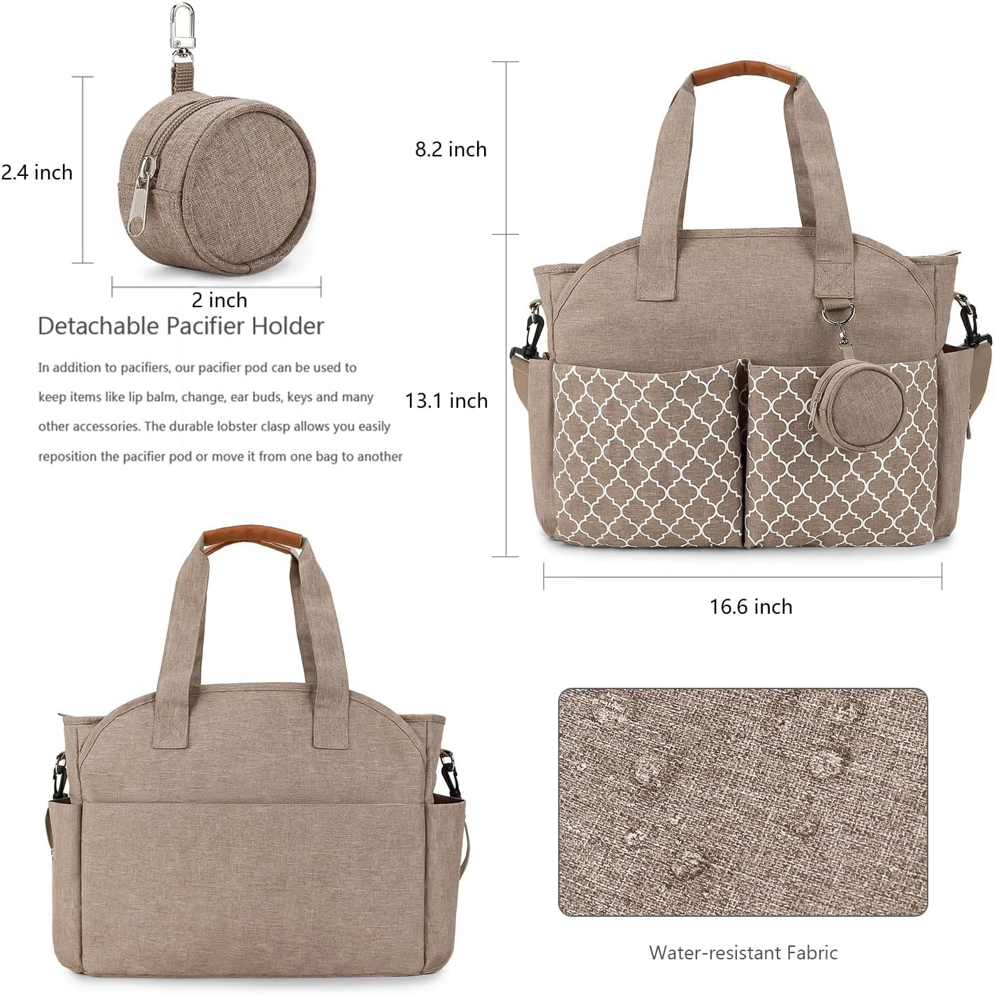 Multifunktionale Wickeltasche, Gelb
