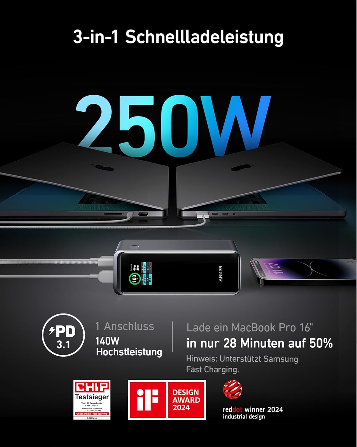Prime, Powerbank(Schwarz)